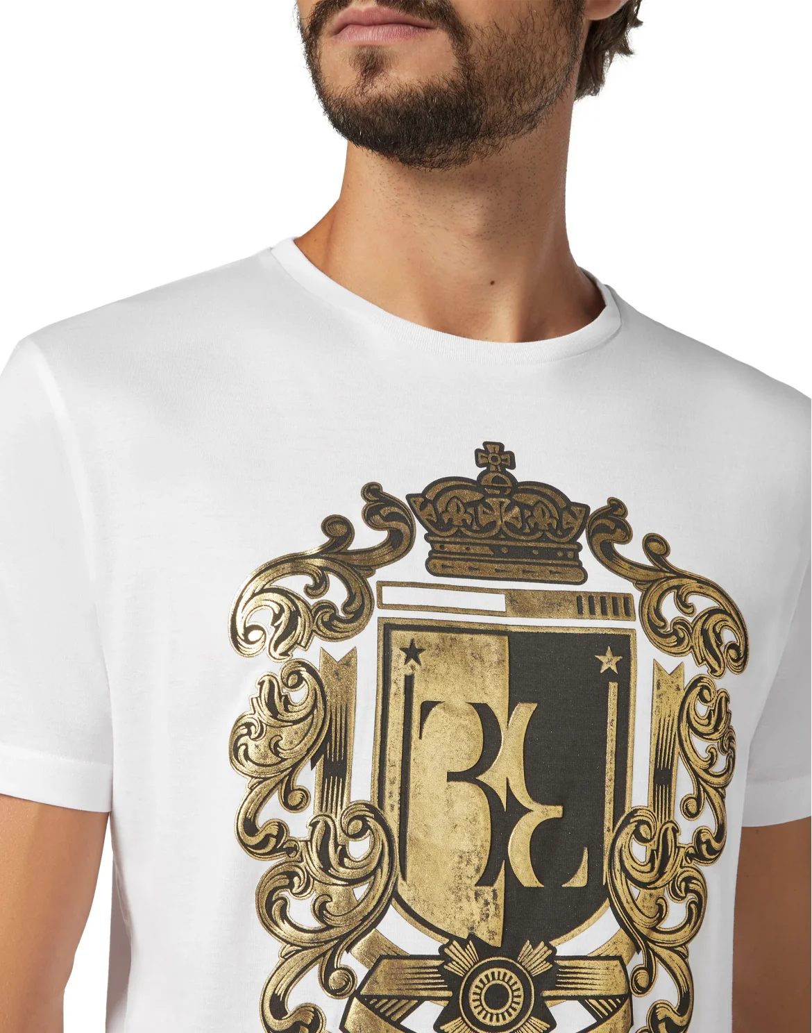 T-shirt Round Neck SS Baroque, цвет: Белый