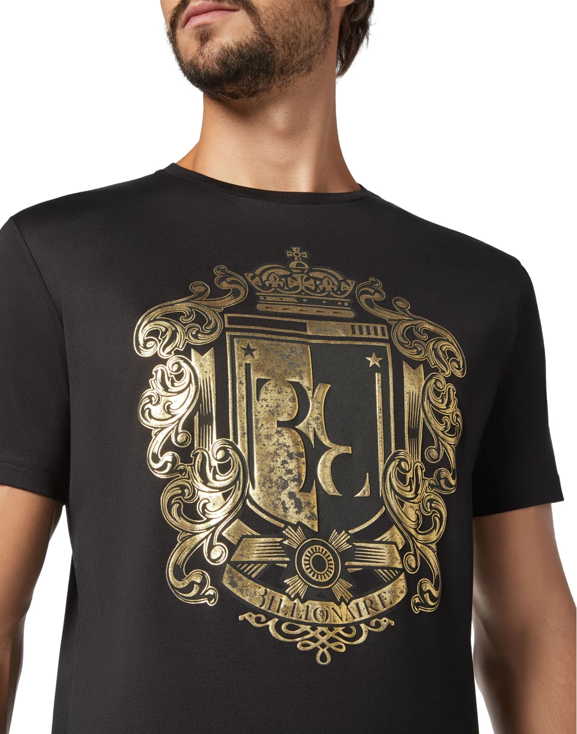 T-shirt Round Neck SS Baroque, цвет: Черный