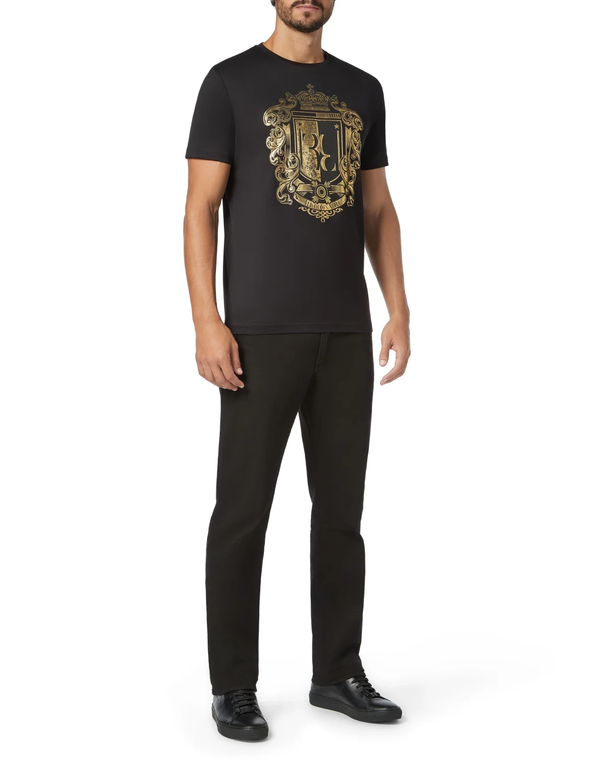T-shirt Round Neck SS Baroque, цвет: Черный