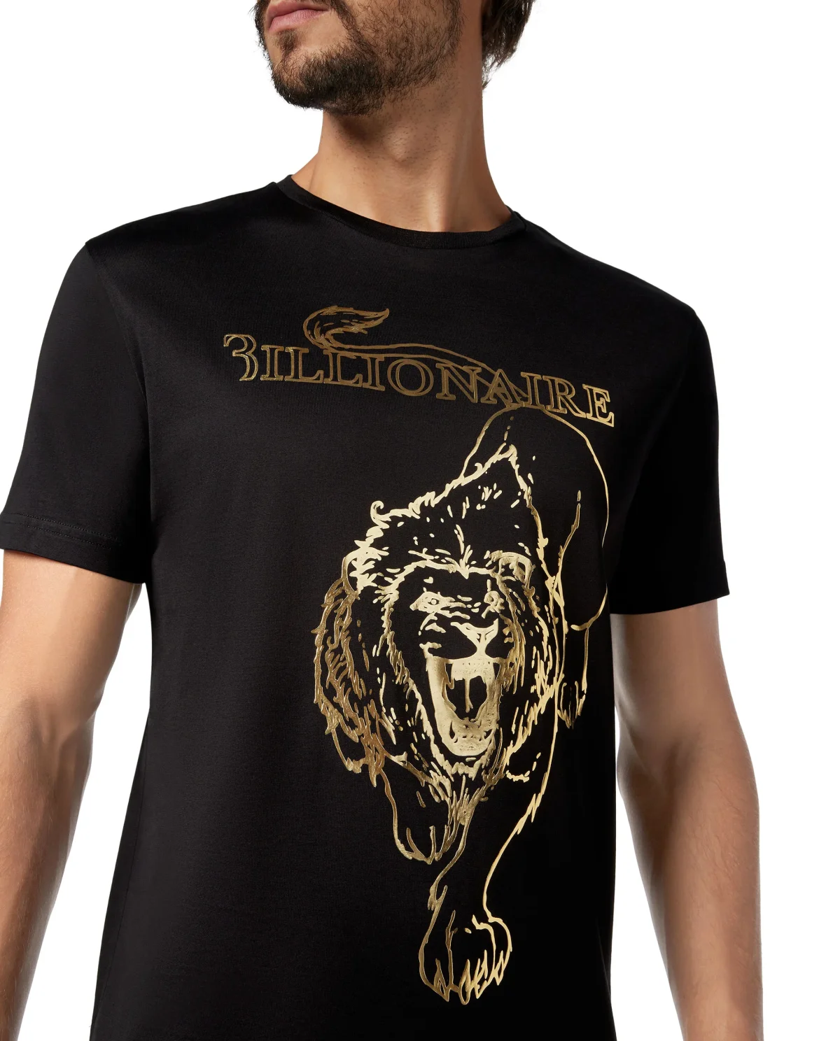 T-shirt Round Neck SS Lion, цвет: Черный