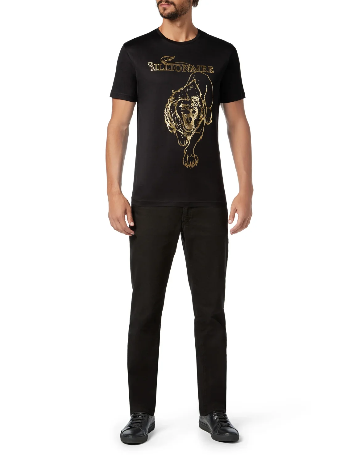 T-shirt Round Neck SS Lion, цвет: Черный