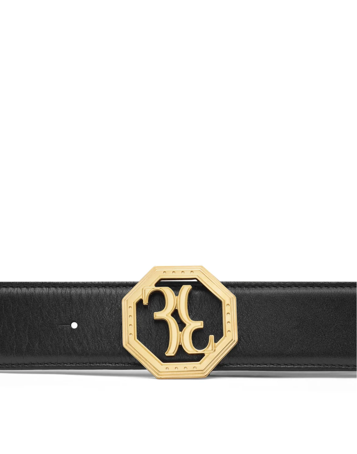 Leather Belt Double B, цвет: Черный