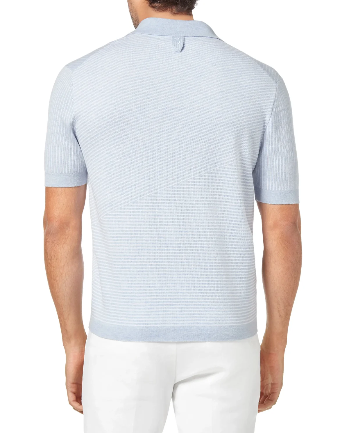 Wool and Cotton Pullover Polo-Neck SS Iconic, цвет: Синий