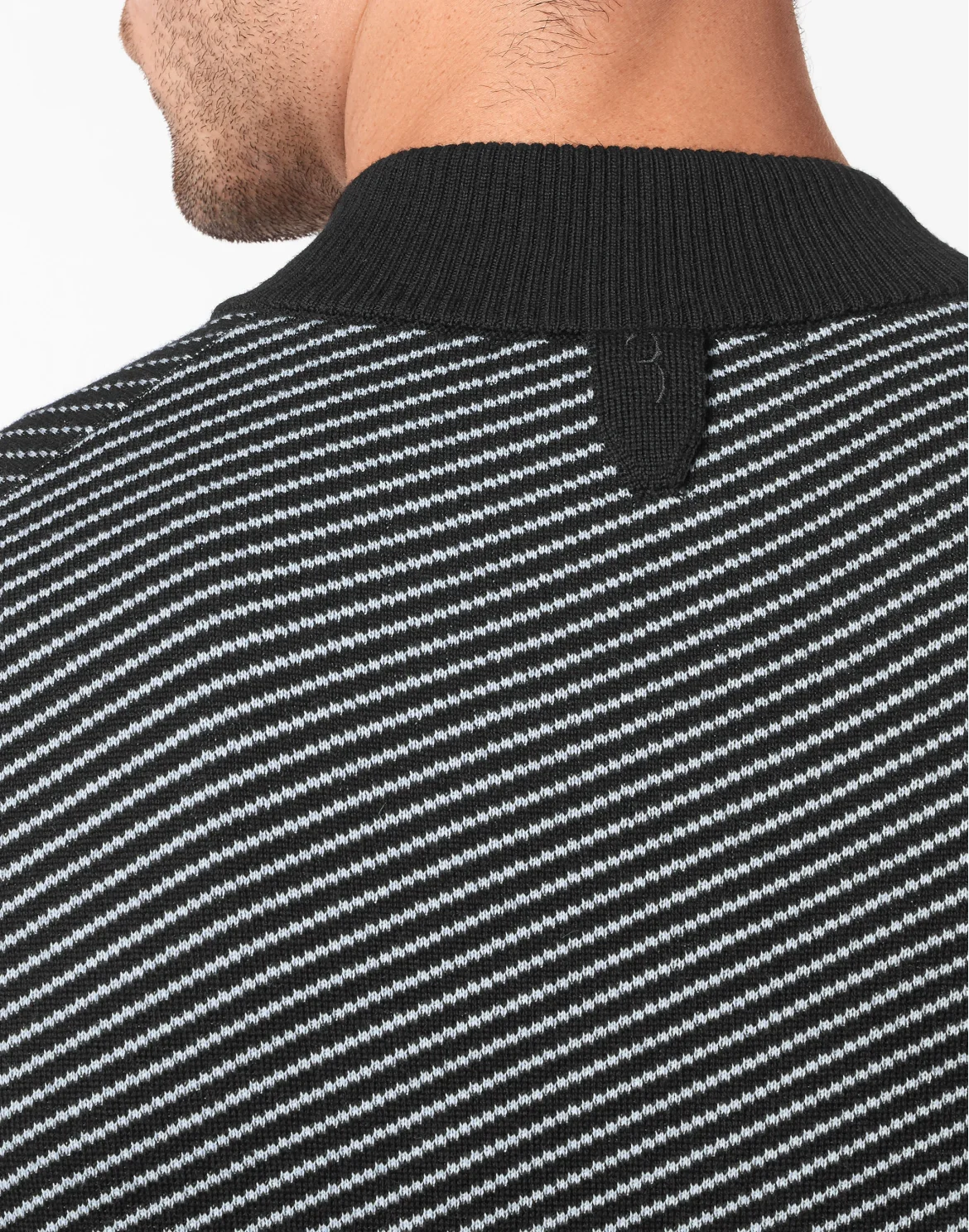 Wool and Cotton Pullover full zip Iconic, цвет: Черный