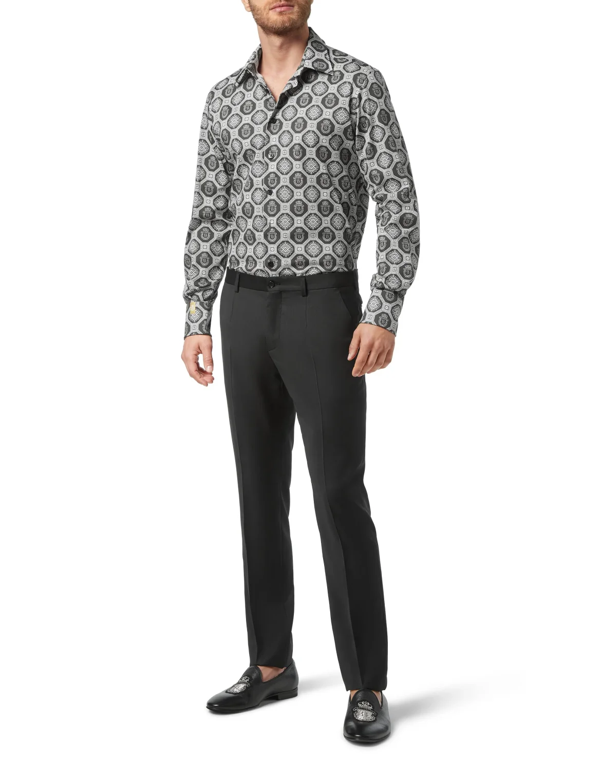 Shirt Silver Cut LS Paisley, цвет: Черный