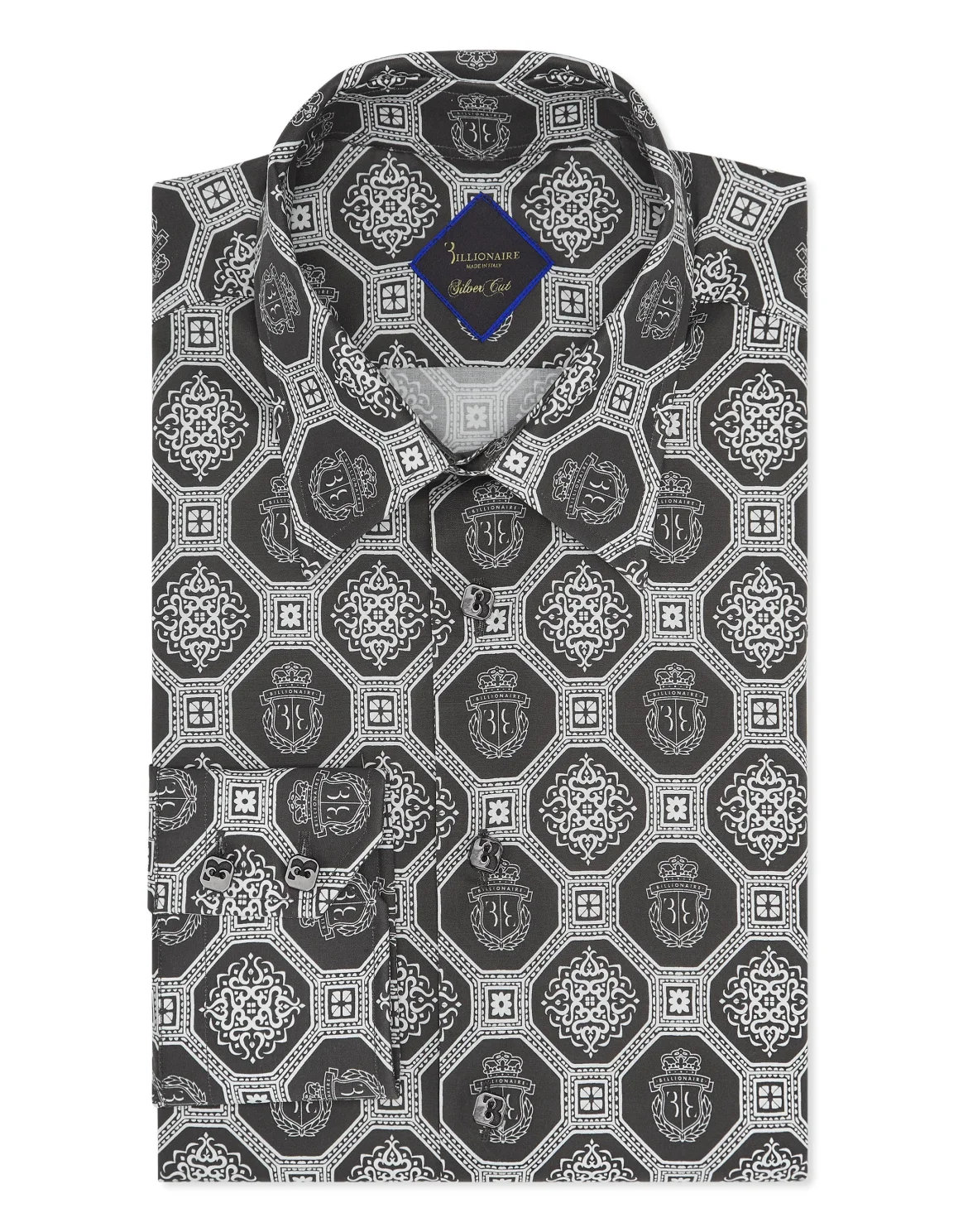 Shirt Silver Cut LS Paisley, цвет: Черный