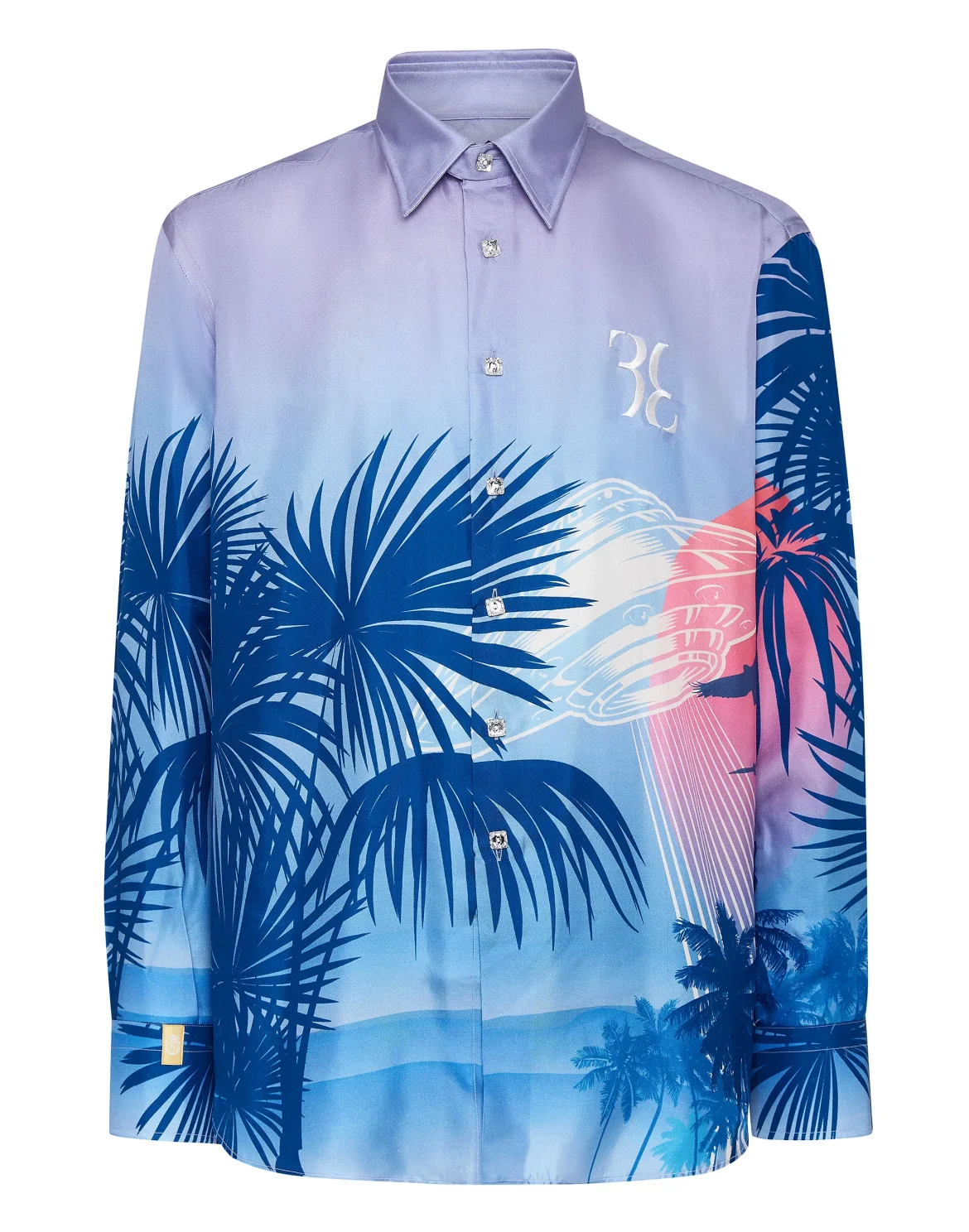 Silk Shirt Gold Cut LS Billionaire in the space, цвет: Мультиколор