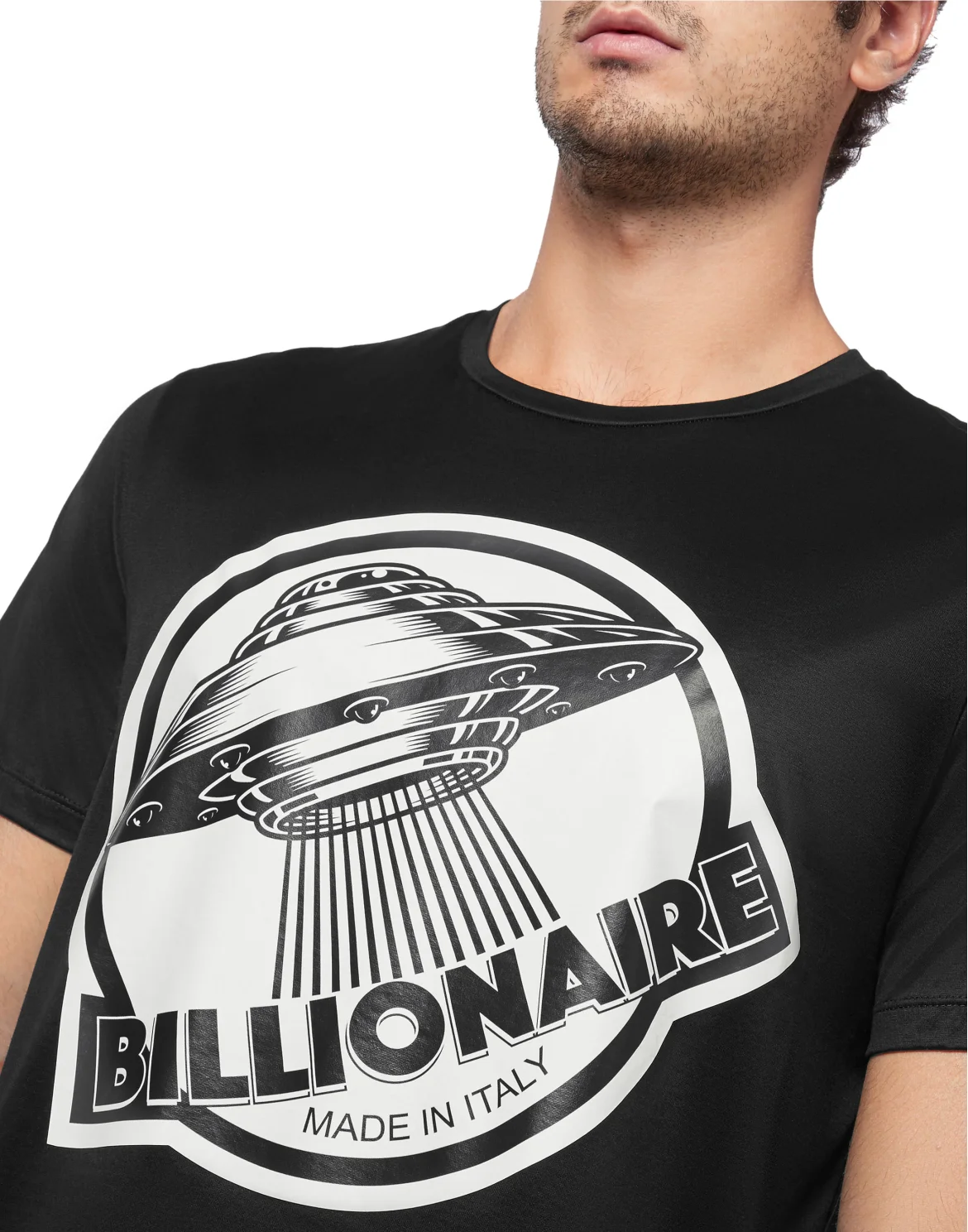 T-shirt Round Neck SS Billionaire in the space, цвет: Черный