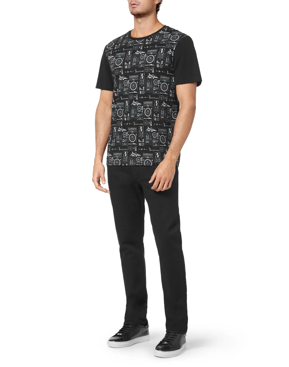 T-shirt Round Neck SS Billionaire in the space, цвет: Черный