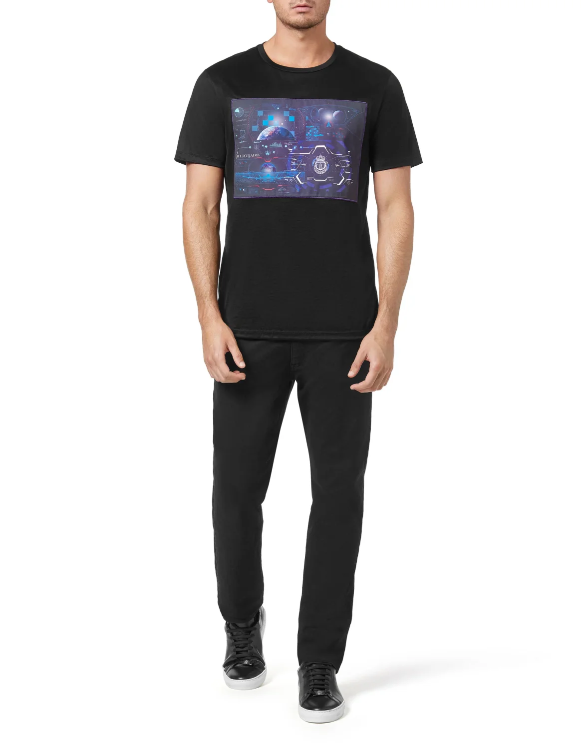 T-shirt Round Neck SS Billionaire in the space, цвет: Черный