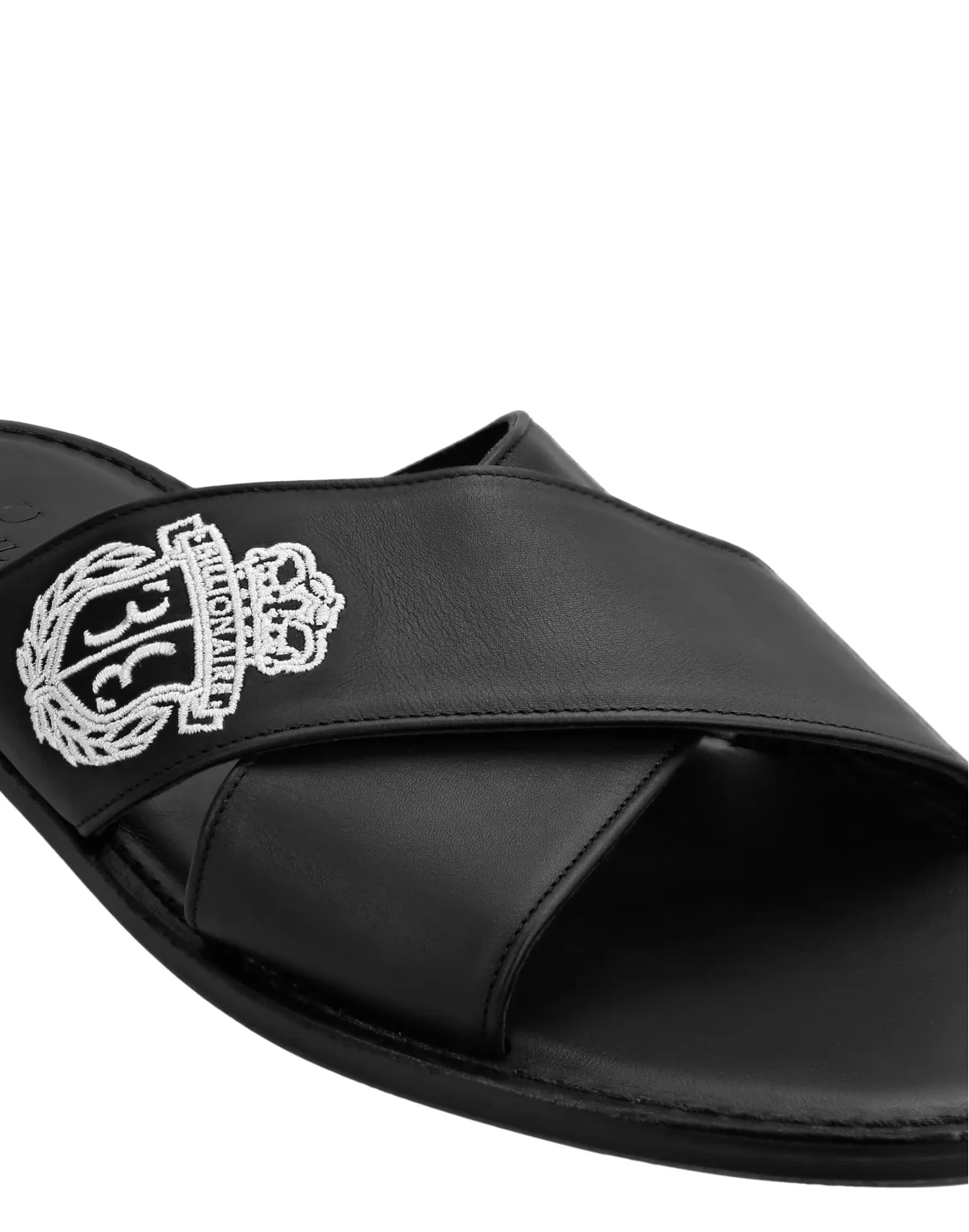 Leather Slipper Crest, цвет: Черный