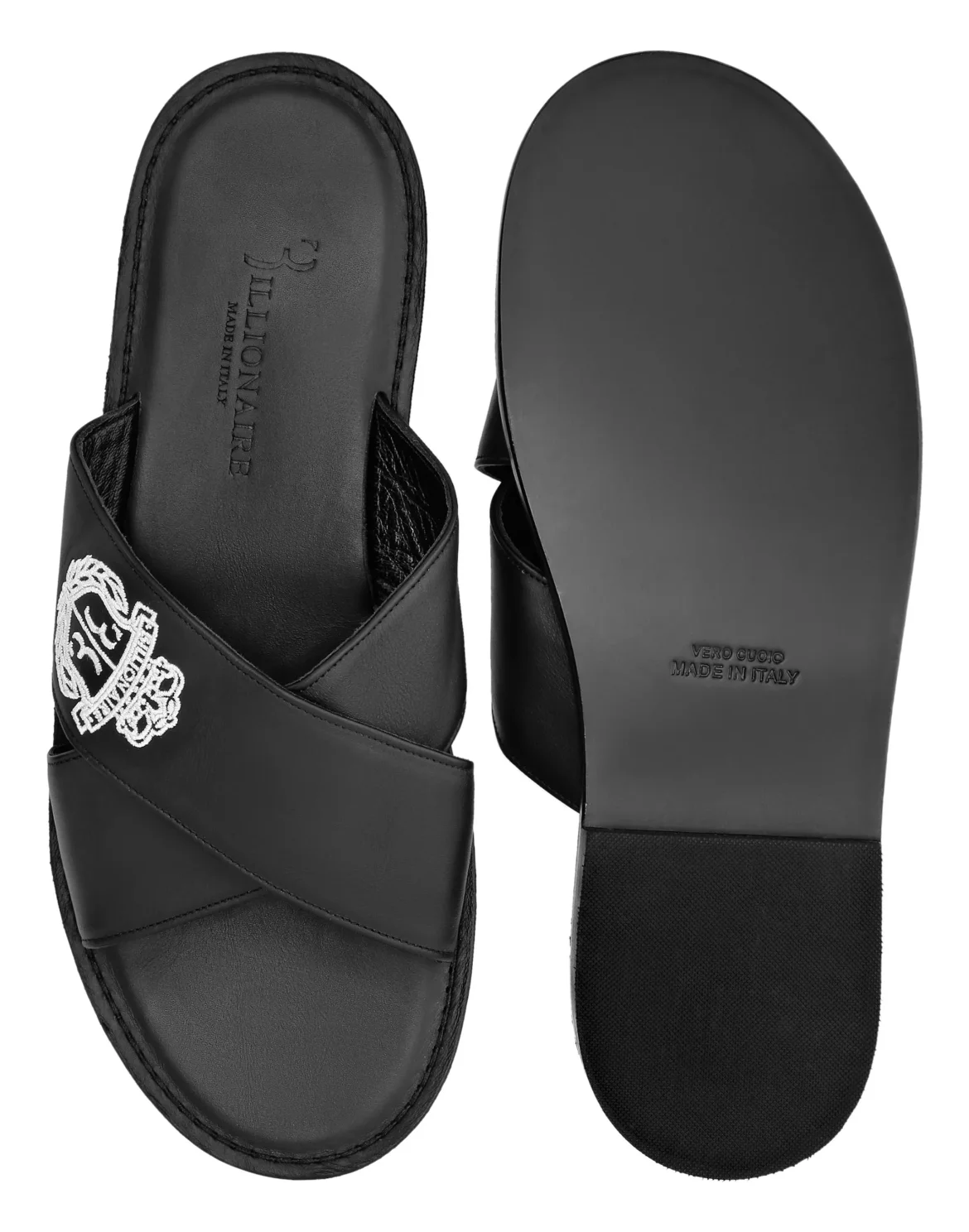 Leather Slipper Crest, цвет: Черный