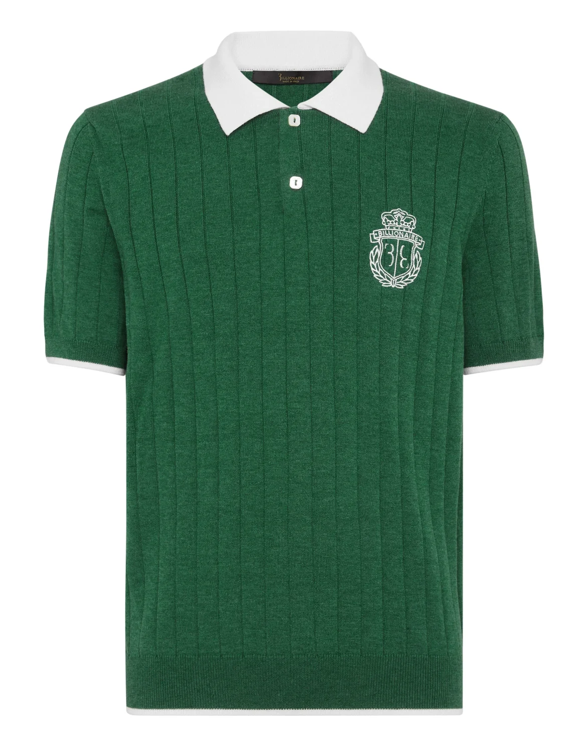 Cotton/Wool Polo Shirt SS, цвет: Зеленый