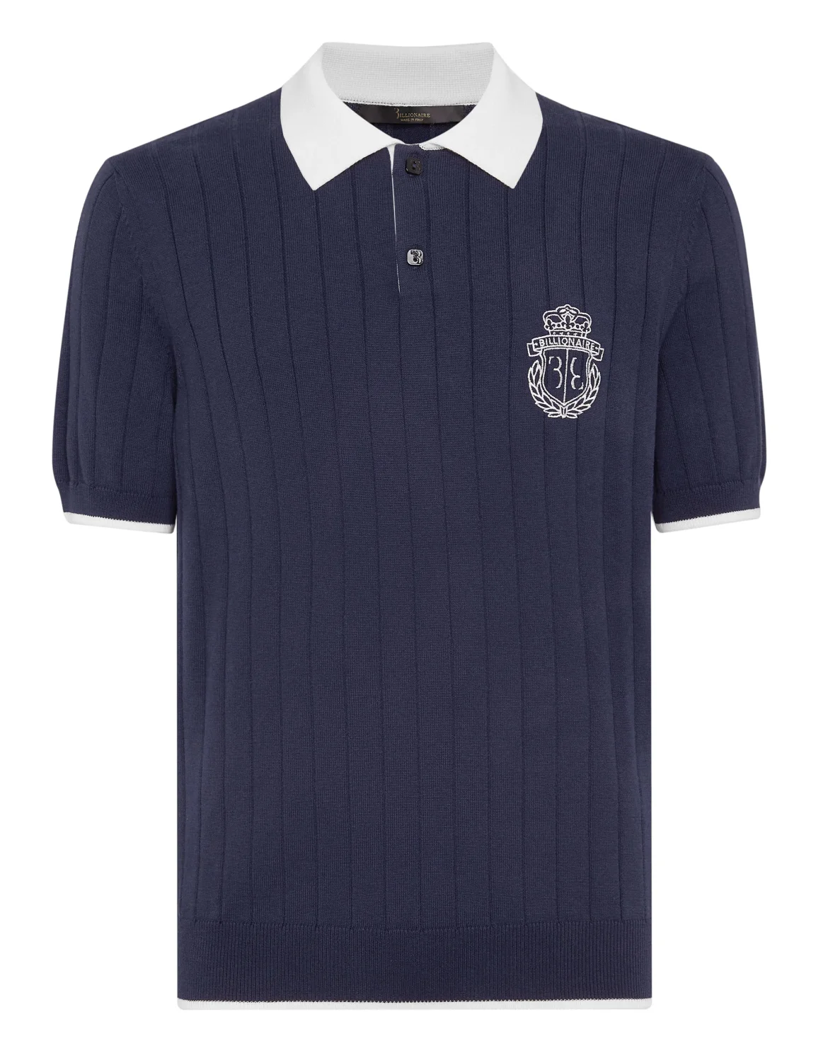 Cotton/Wool Polo Shirt SS, цвет: Синий