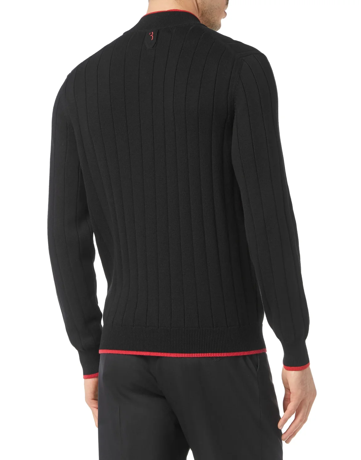 Cotton/Wool Pullover Zip, цвет: Черный
