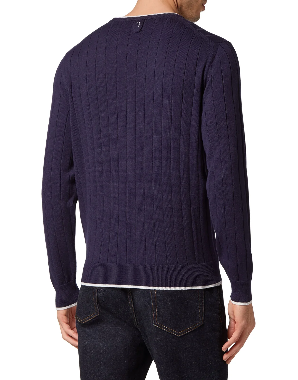 Wool/Cotton Pullover  LS, цвет: Синий