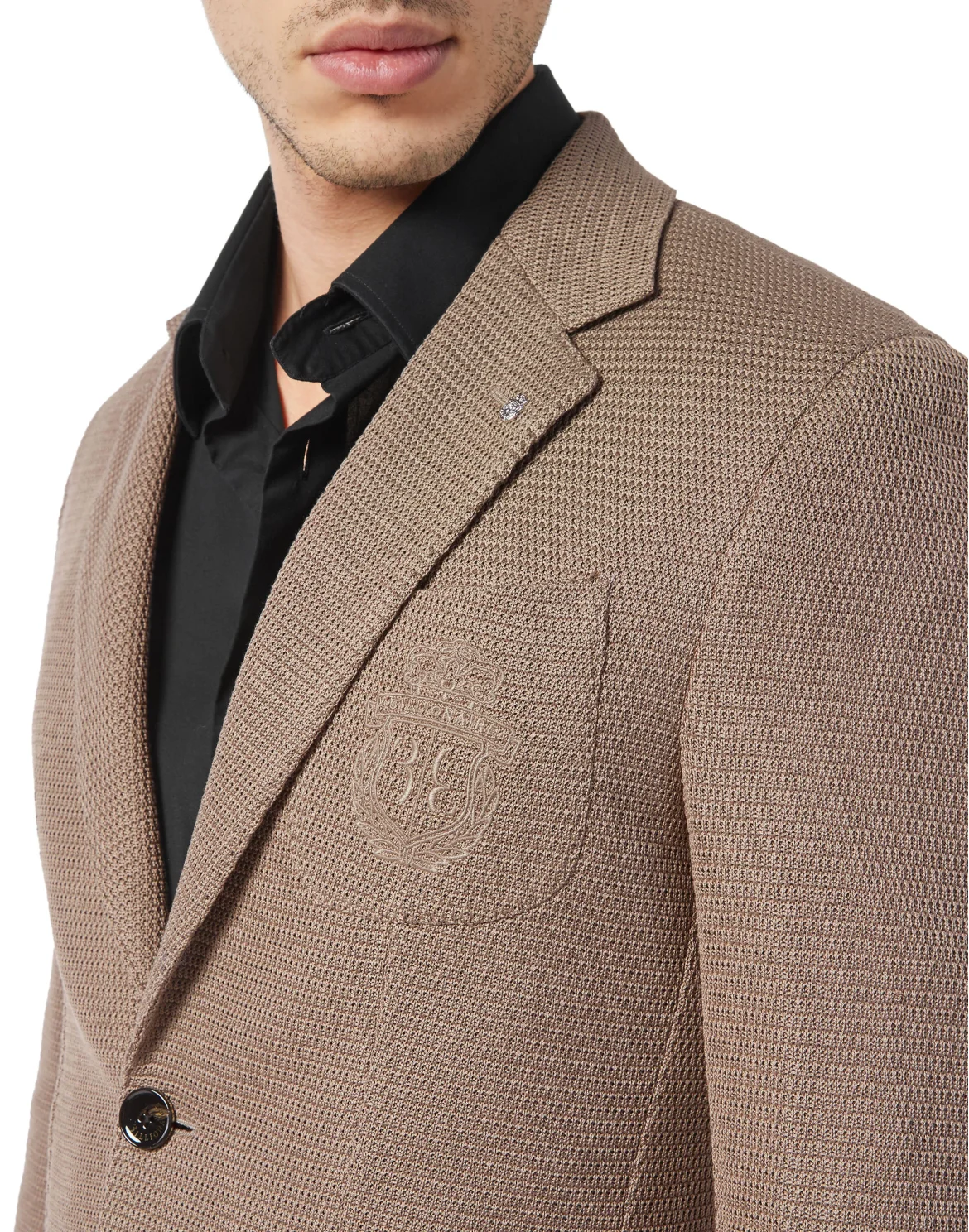 Circular Knitting Blazer, цвет: Бежевый