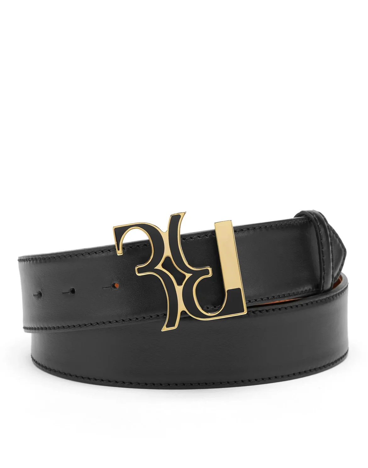 Calf Leather Belt, цвет: Черный