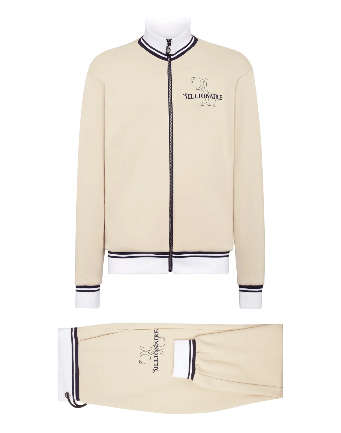 Fleece and Mix Silk Jogging Tracksuit: Top/Trousers, цвет: Бежевый