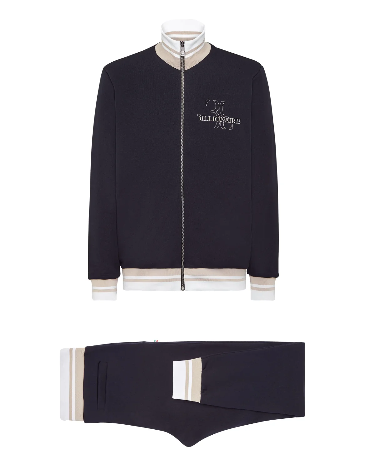 Fleece and Mix Silk Jogging Tracksuit: Top/Trousers, цвет: Синий