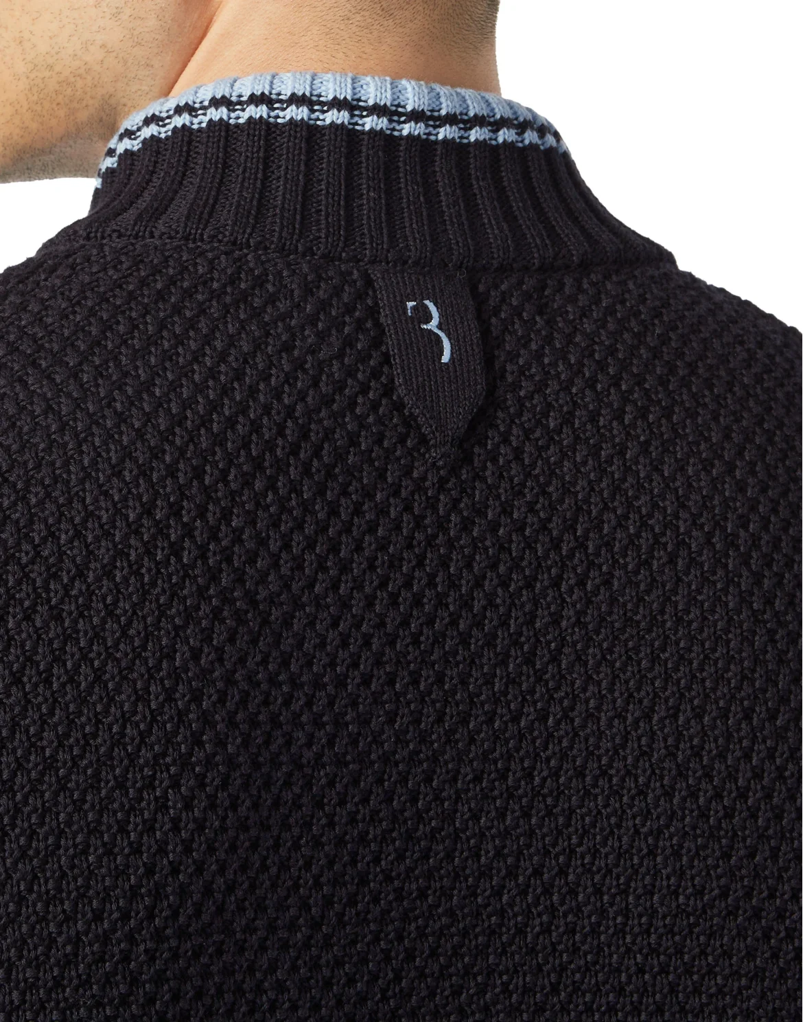 Embroidered Cotton Knit Jacket, цвет: Синий