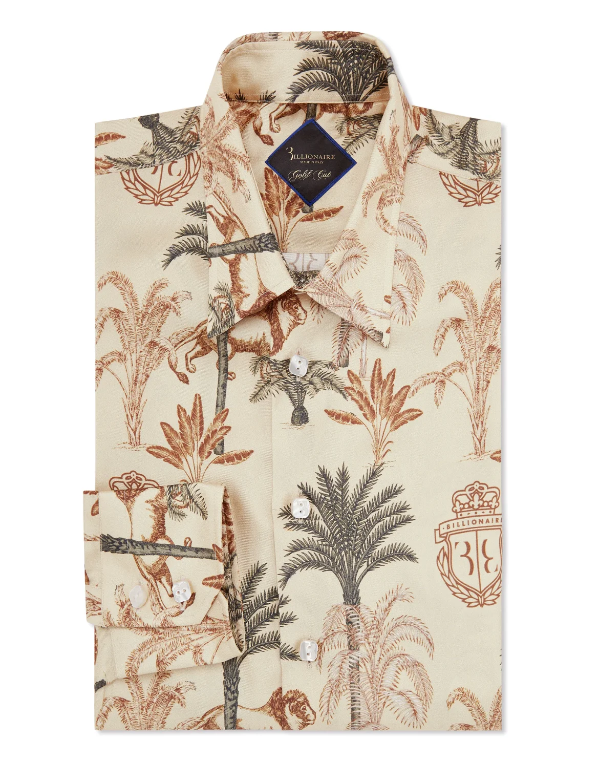 Silk Shirt Regular Fit, цвет: Бежевый