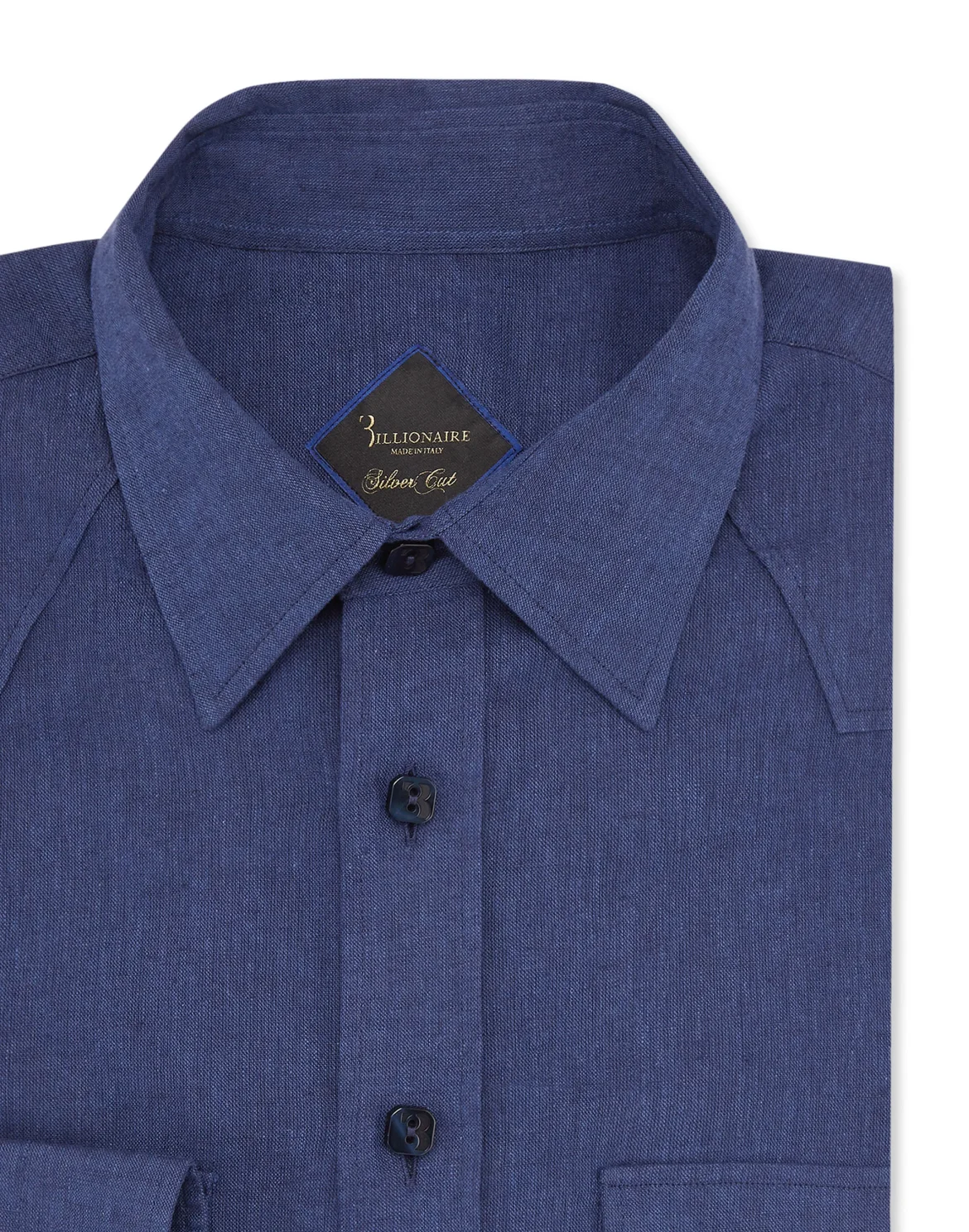 Linen&Cotton Mix Shirt, цвет: Синий
