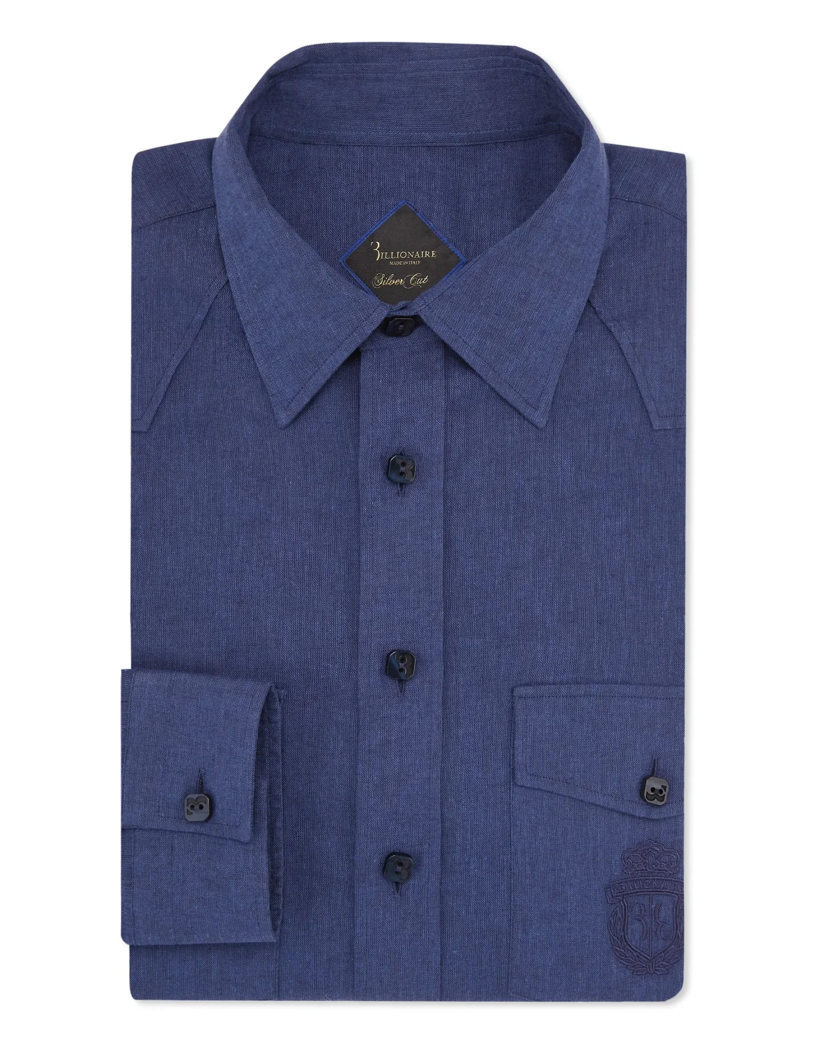 Linen&Cotton Mix Shirt, цвет: Синий