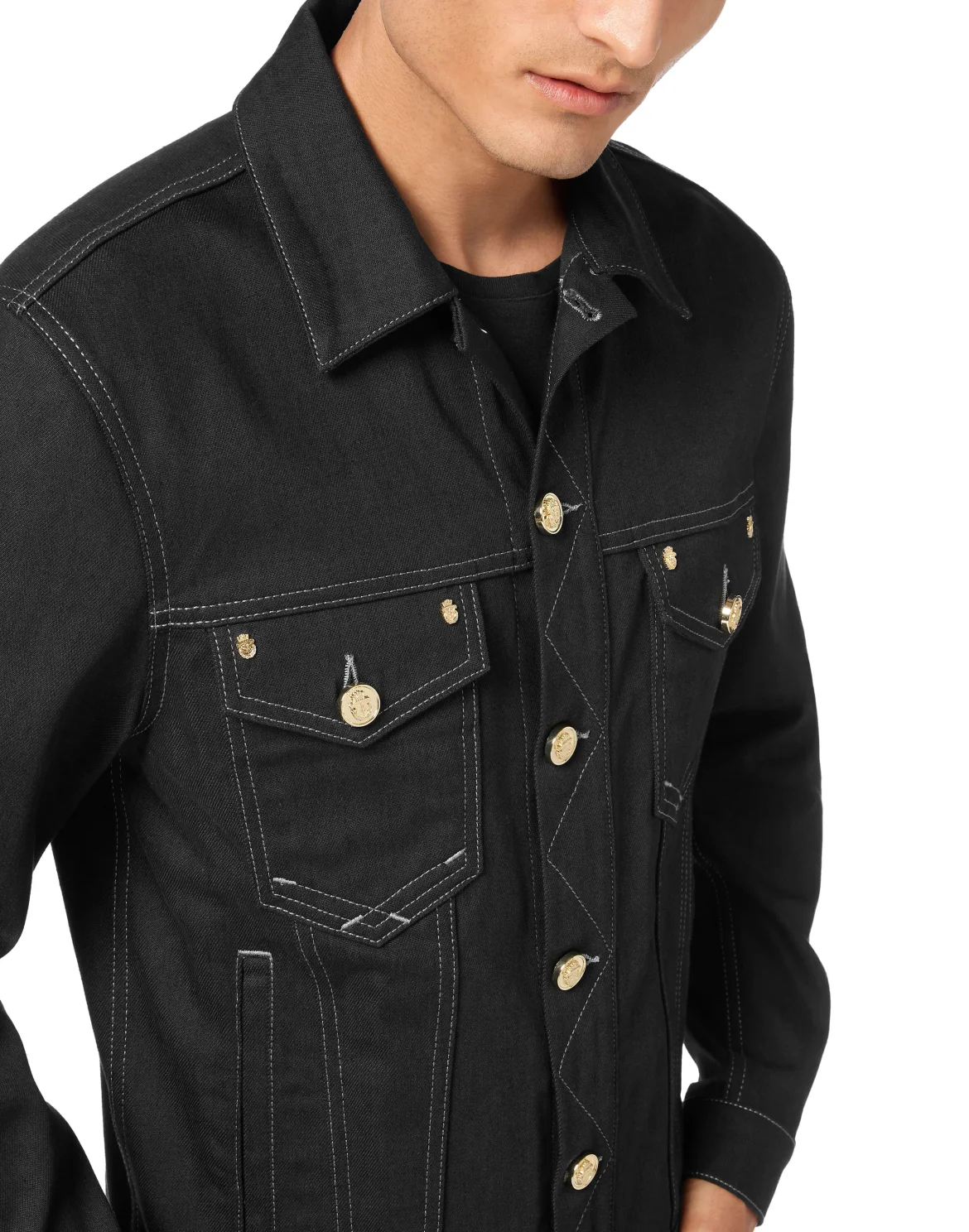 Denim Jacket LS, цвет: Черный