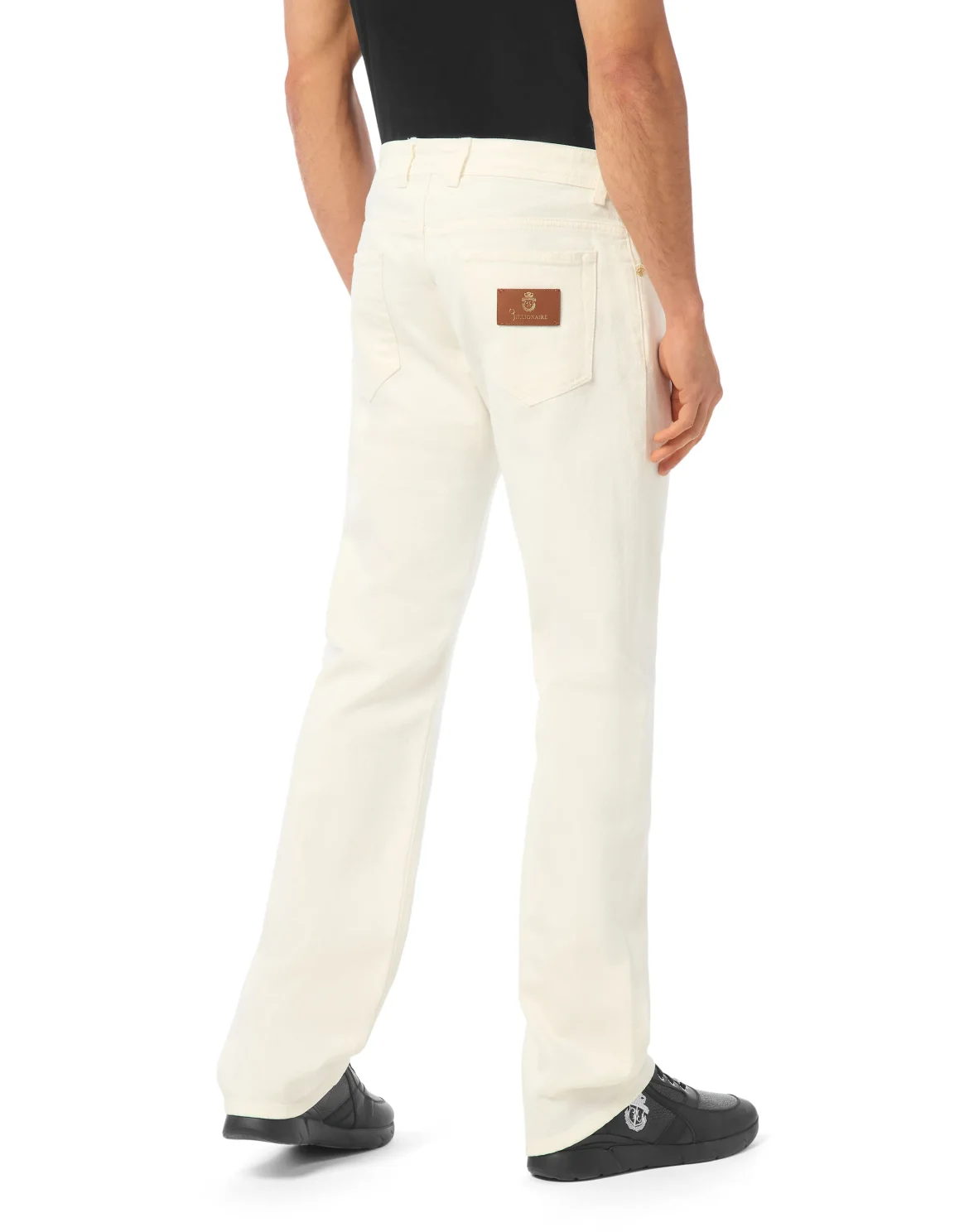 Denim Regular Fit Trousers, цвет: Белый