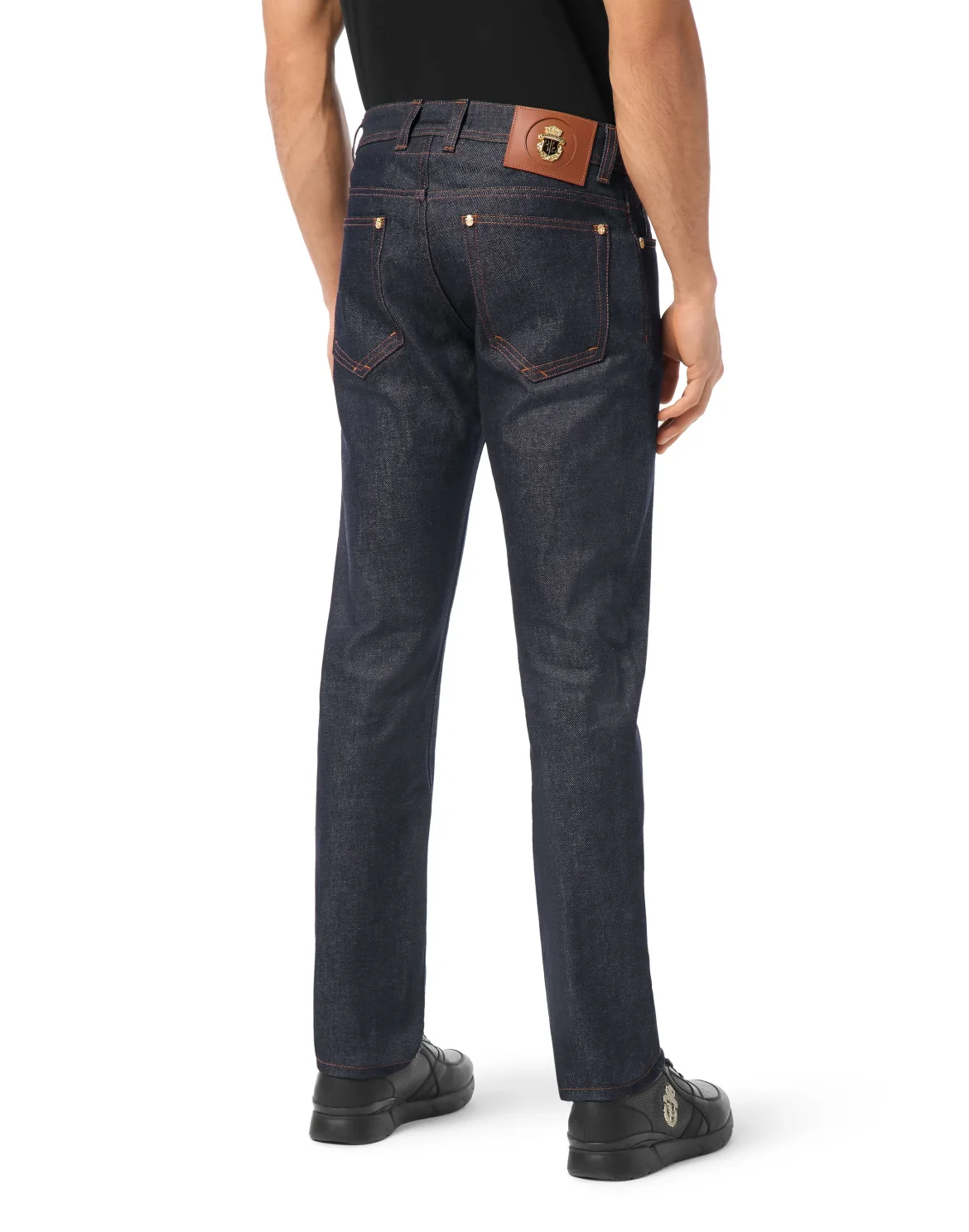 Denim Super Straight Cut Trousers, цвет: Синий