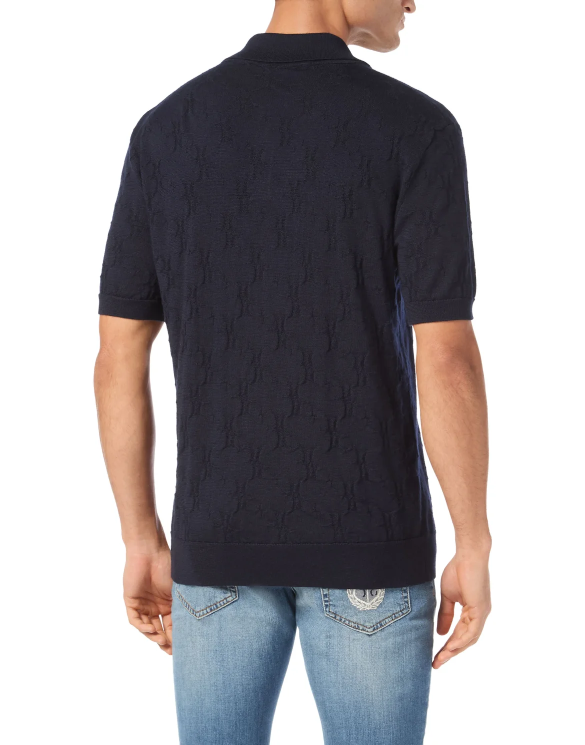 Knitted Pullover Polo-Neck SS, цвет: Синий