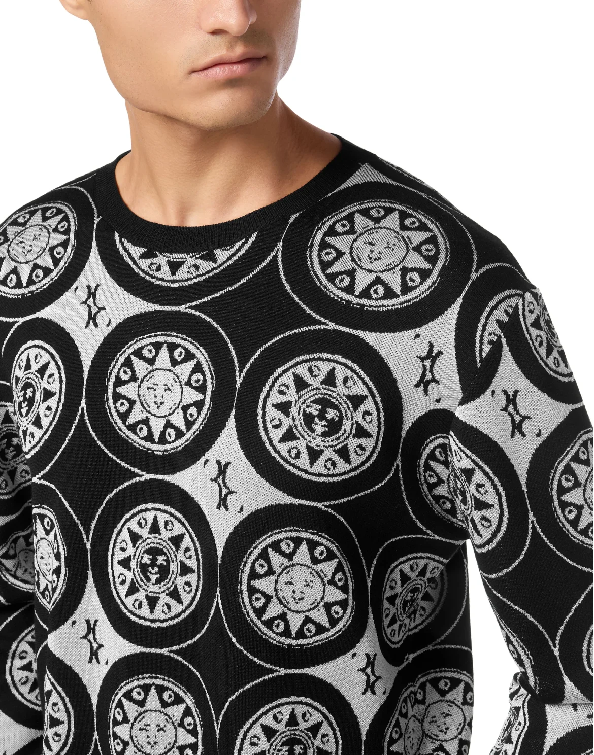 Knitted Pullover Round Neck LS, цвет: Серый