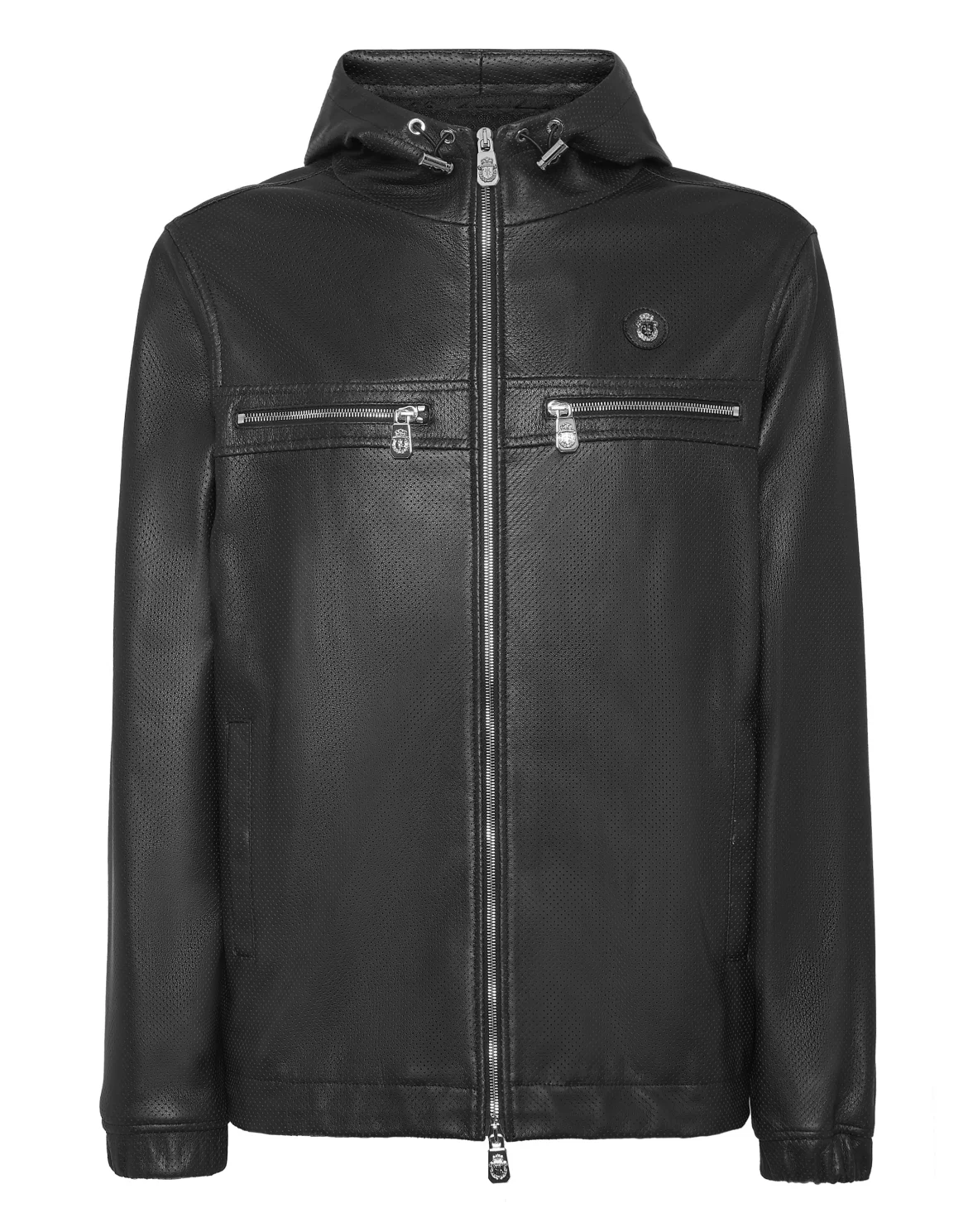 Nappa Leather Hooded Jacket LS, цвет: Черный