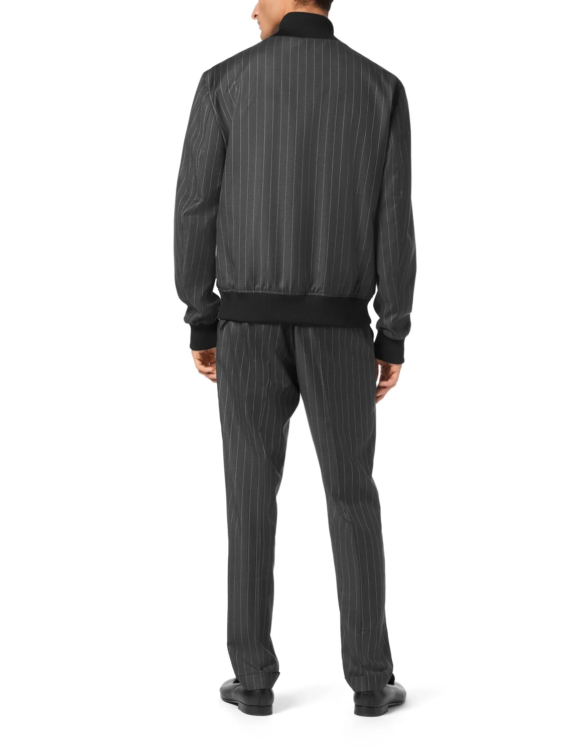 Wool Pinstripe Bomber LS, цвет: Серый