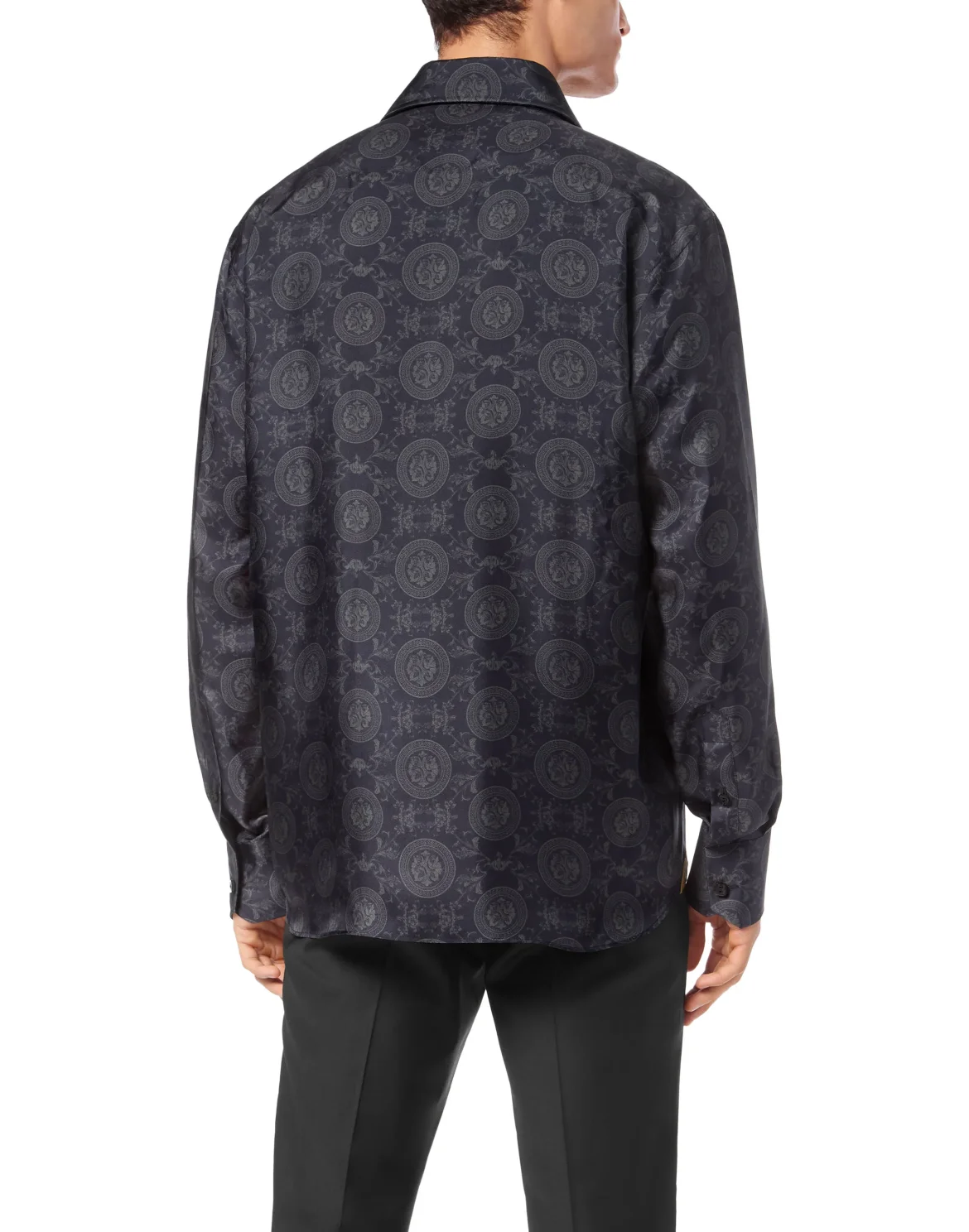 Silk Shirt Gold Cut LS, цвет: Черный