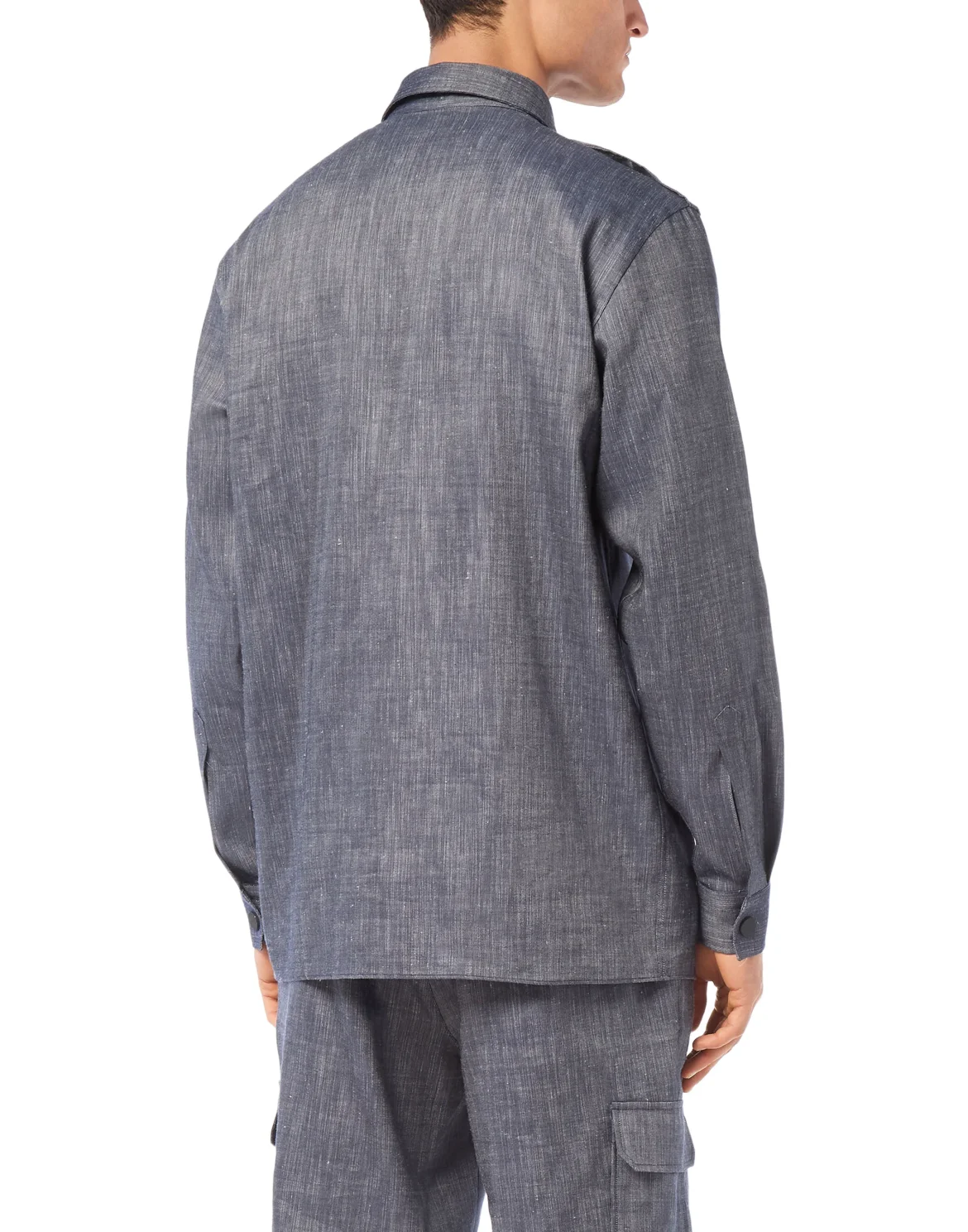 Pinstripe Overshirt LS, цвет: Синий