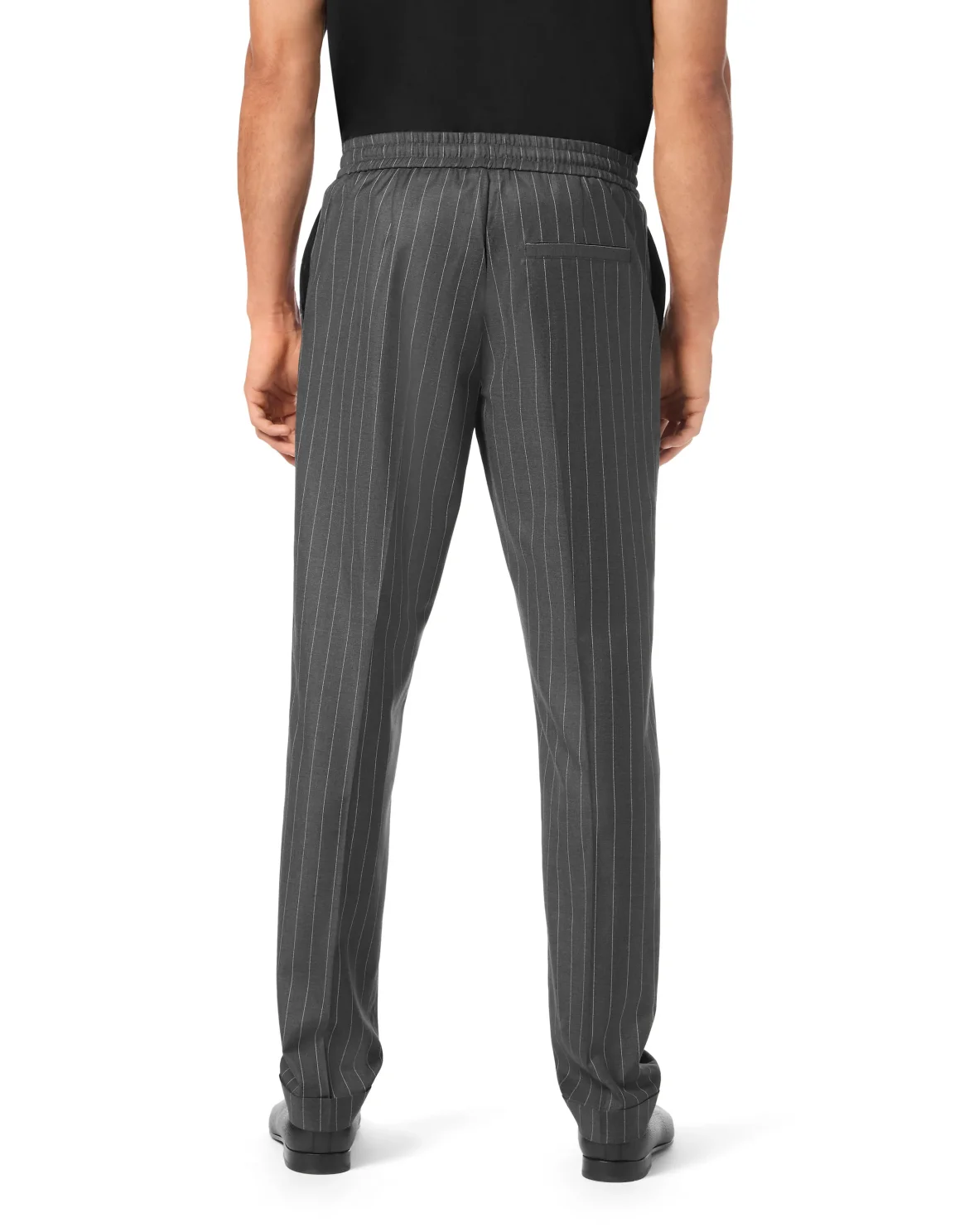 Wool Pinstripe Trousers, цвет: Серый