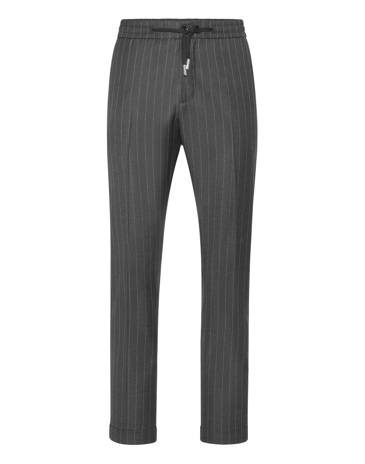 Wool Pinstripe Trousers, цвет: Серый