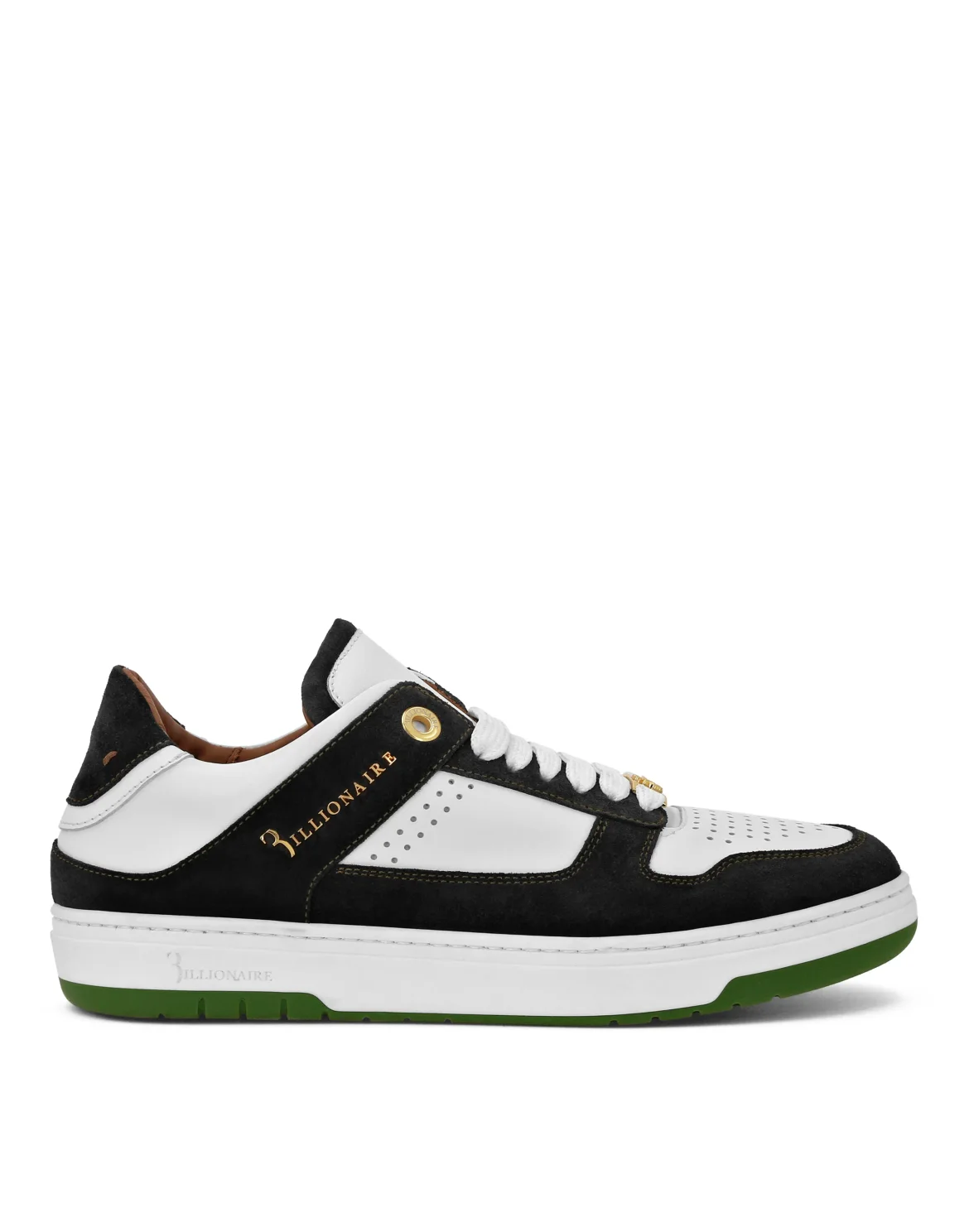 Nappa/Suede Lo-Top Sneakers, цвет: Белый