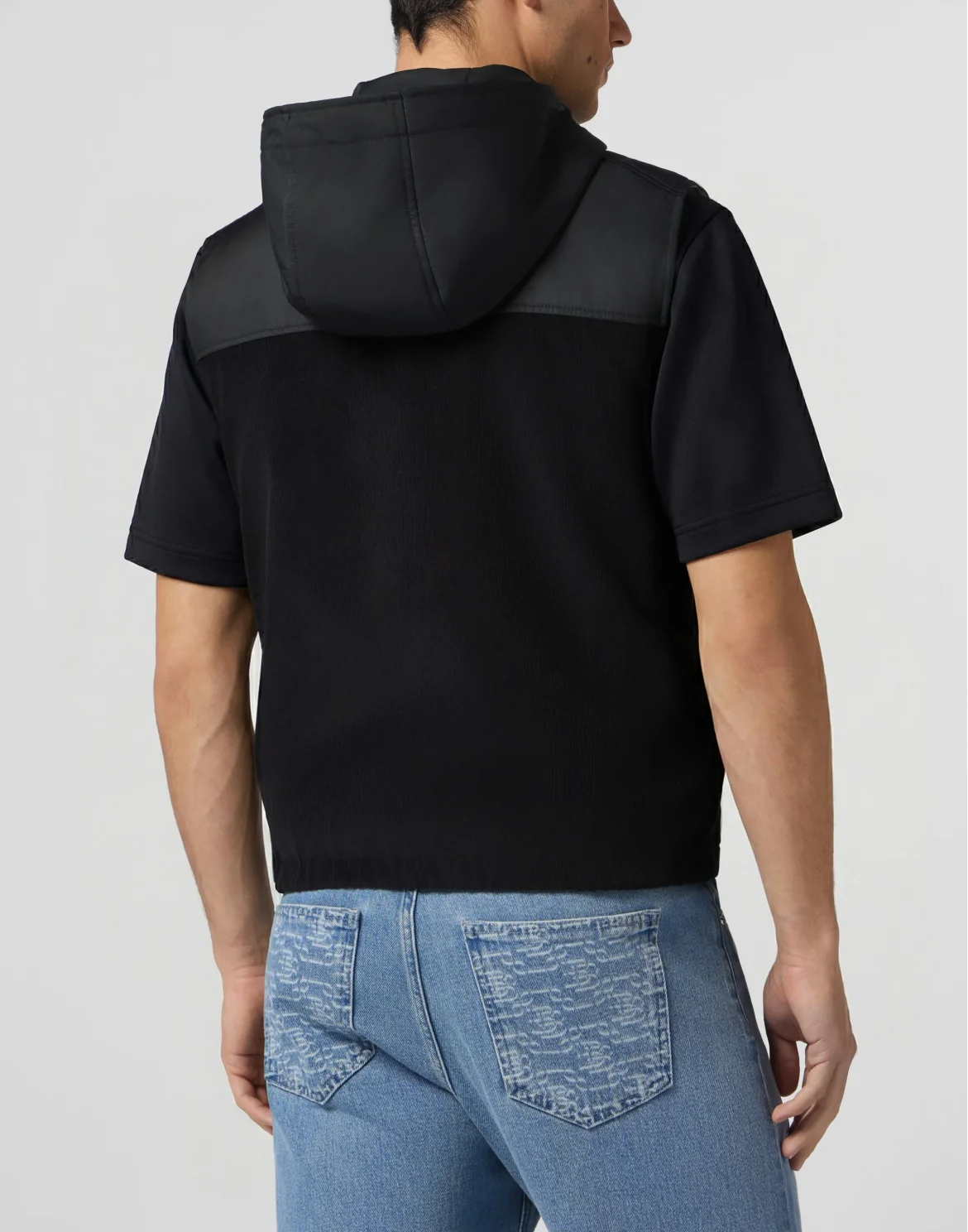 Velvet Nylon Short Vest, цвет: Черный