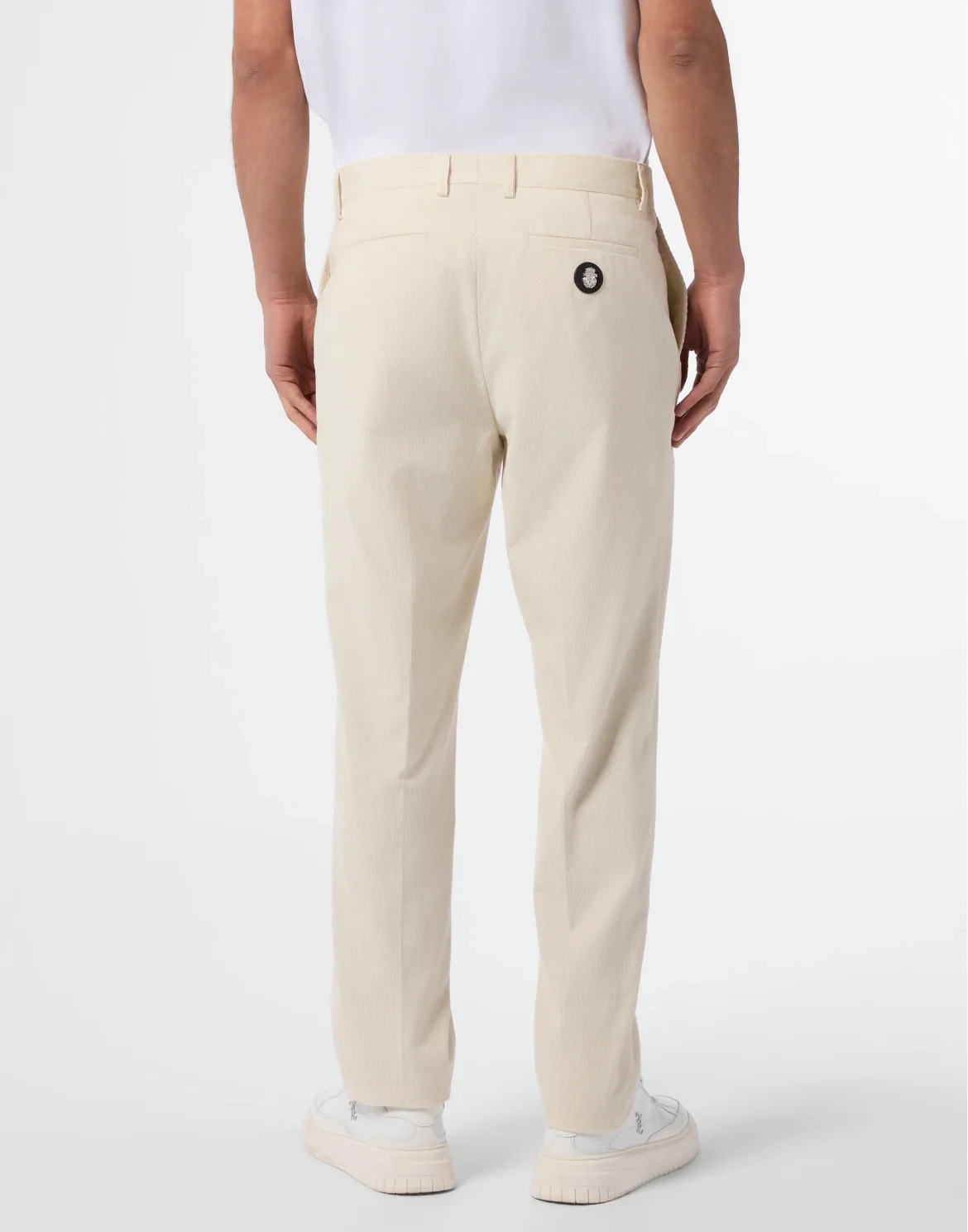 Corduroy Chinos Fit Trousers, цвет: Бежевый