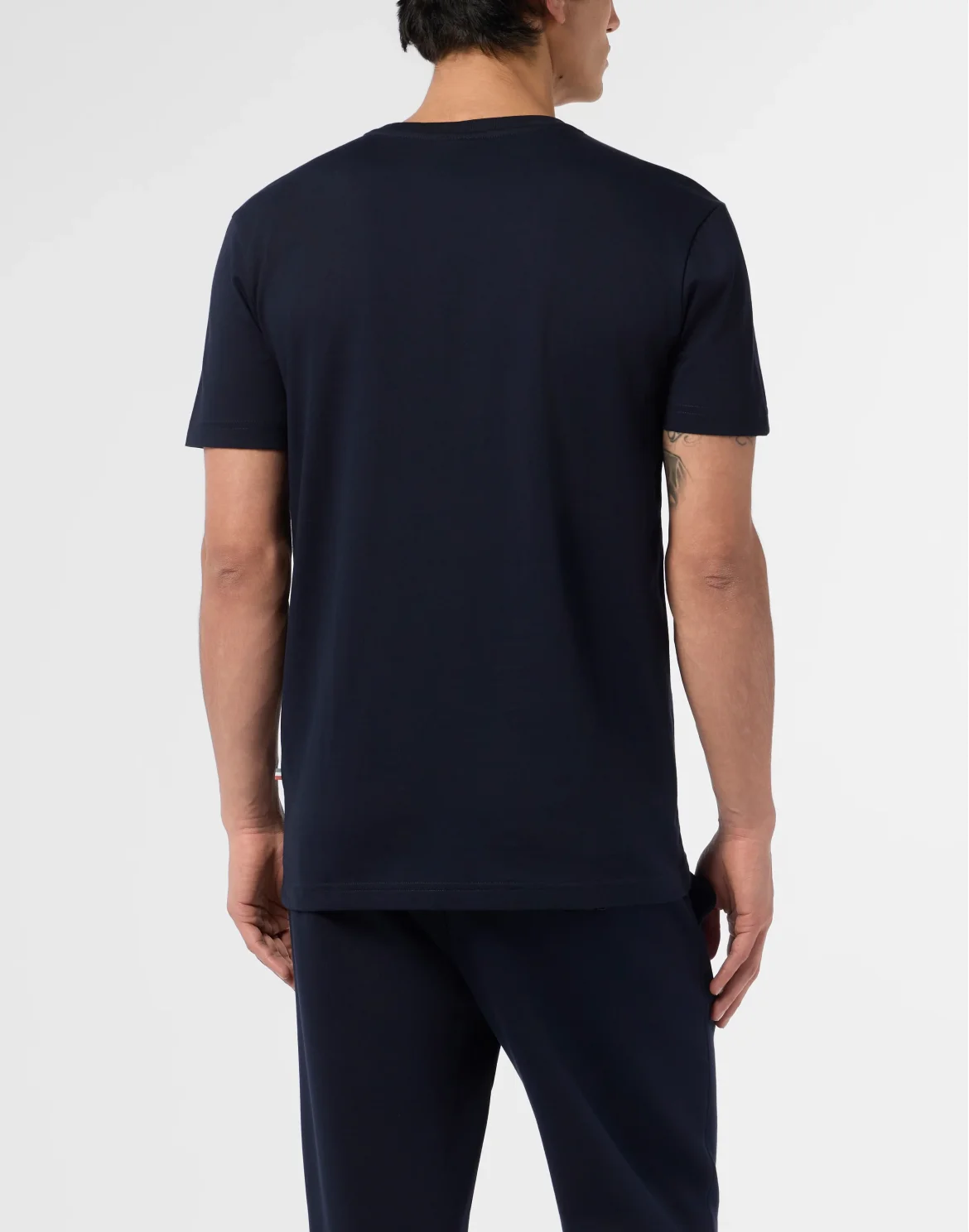 Round Neck T-Shirt Stripe Monogram, цвет: Синий