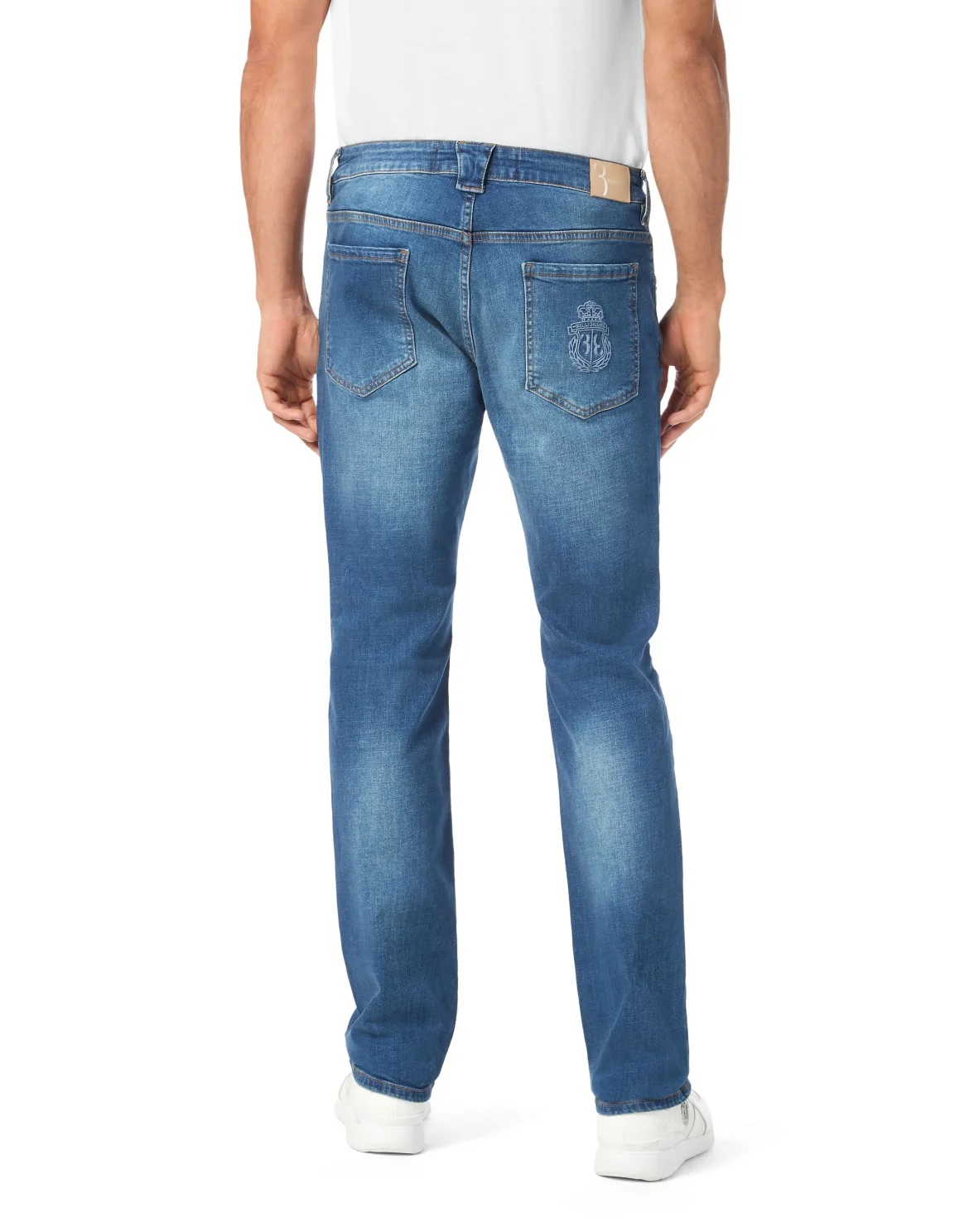 Denim Trousers Regular Fit, цвет: Синий