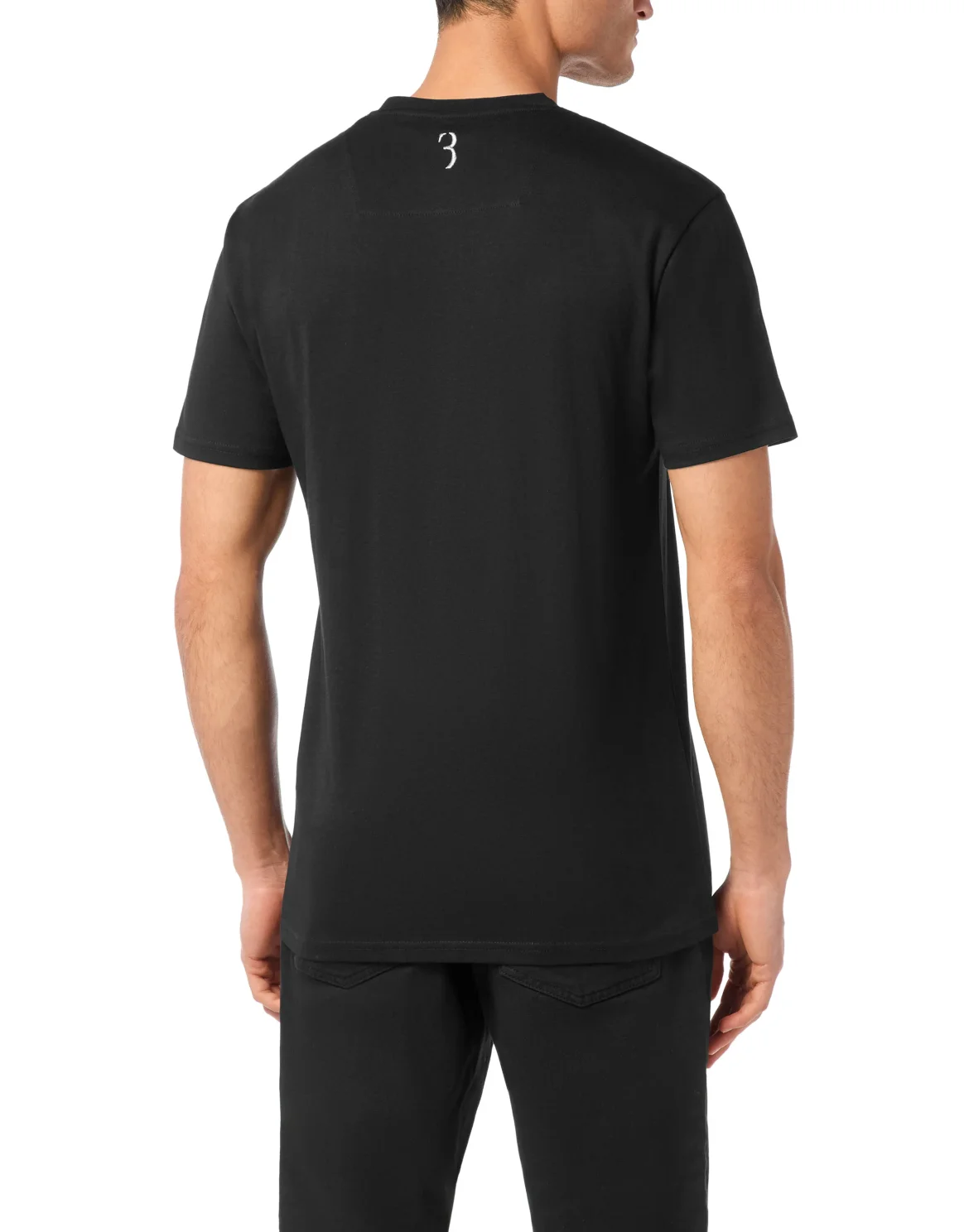 Embroidered Round Neck T-Shirt Crest, цвет: Черный