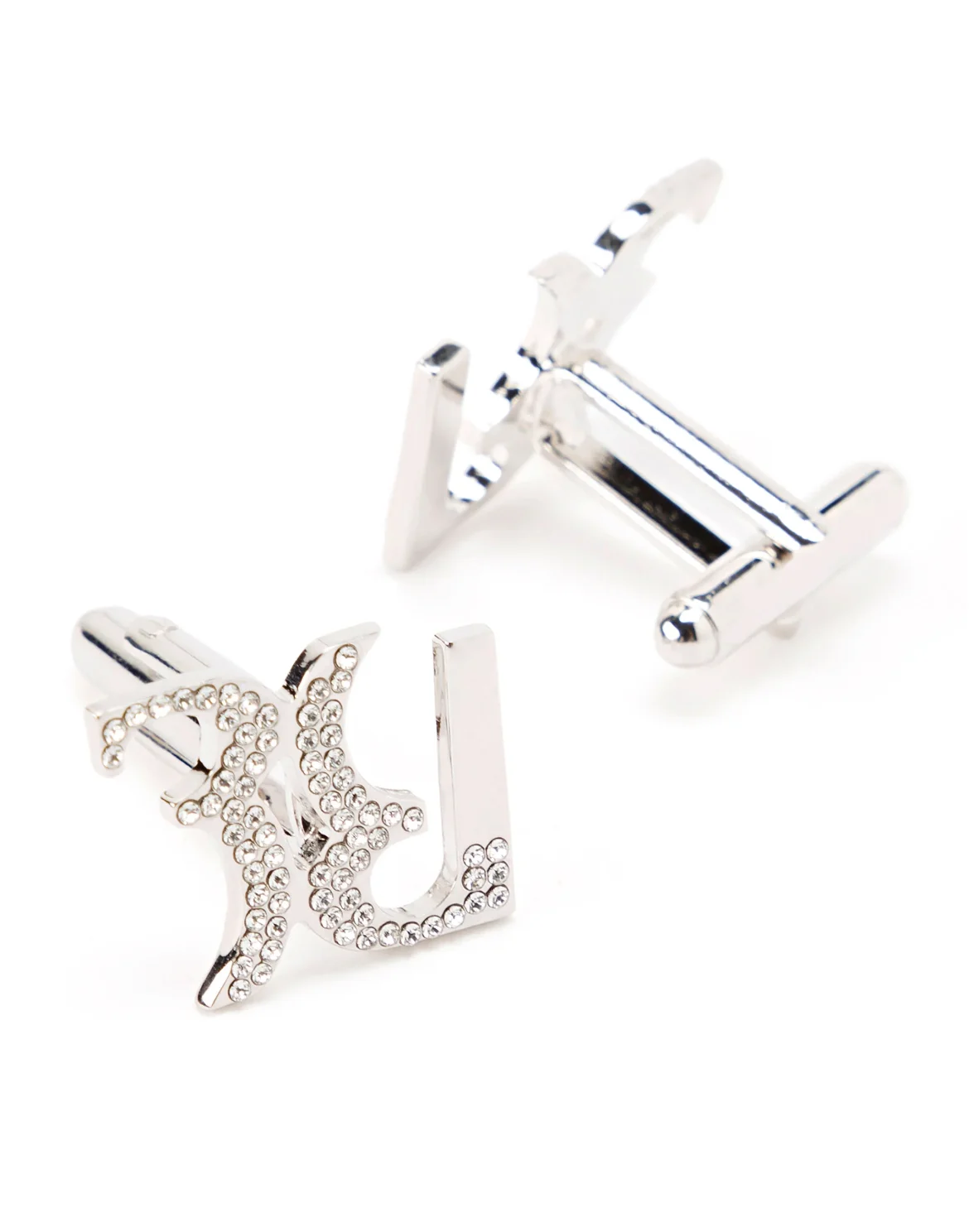 metal cufflinks "Cuff BB shine", цвет: Серебристый
