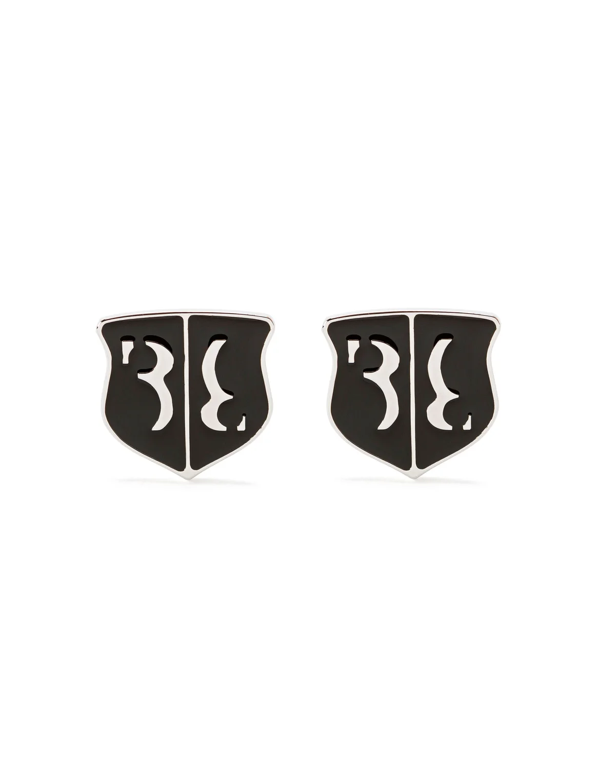 metal cufflinks "Cuff BB set", цвет: Черный