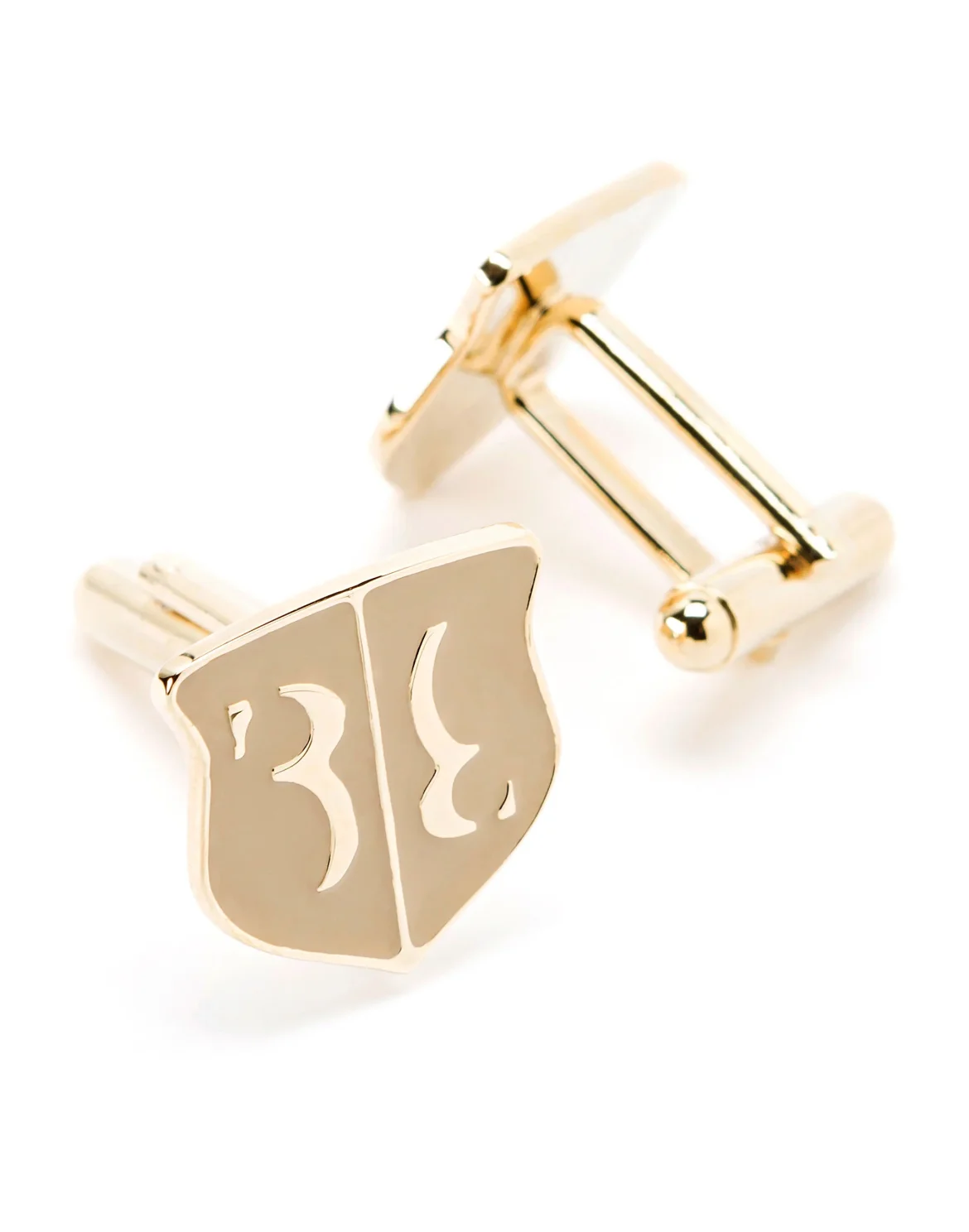 metal cufflinks "Cuff BB set", цвет: Бежевый