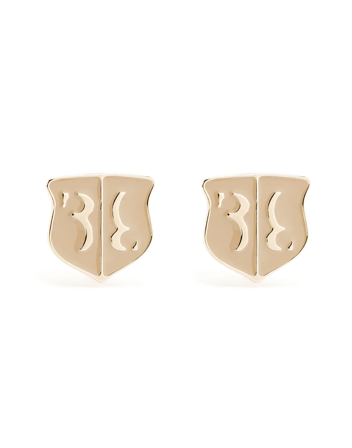metal cufflinks "Cuff BB set", цвет: Бежевый