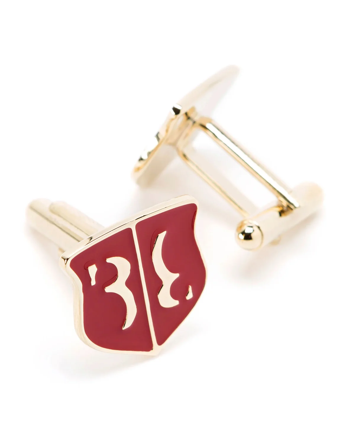 metal cufflinks "Cuff BB set", цвет: Красный